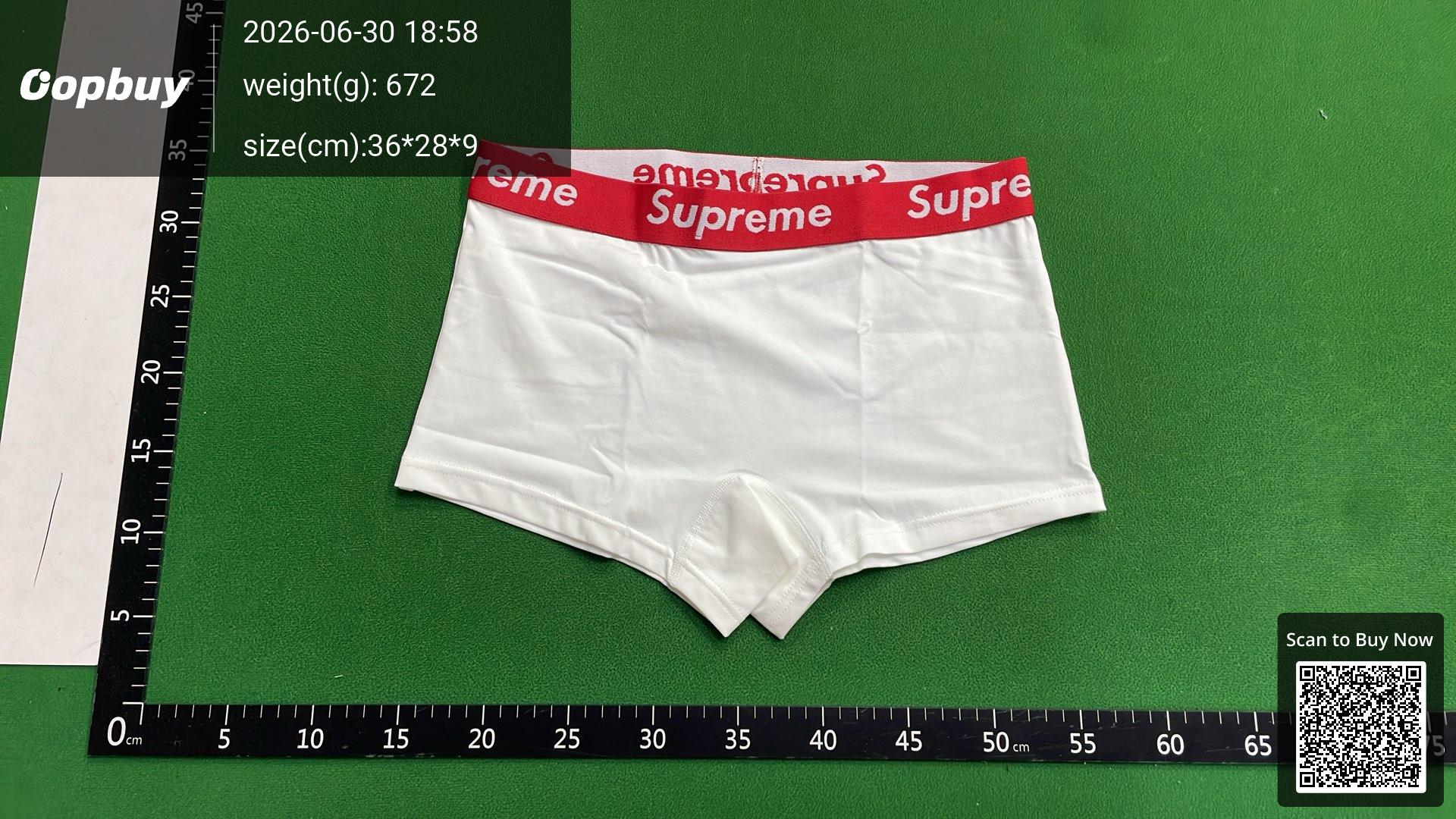 Foto QC 2 de Supreme Underwear Cotton Boxer Red