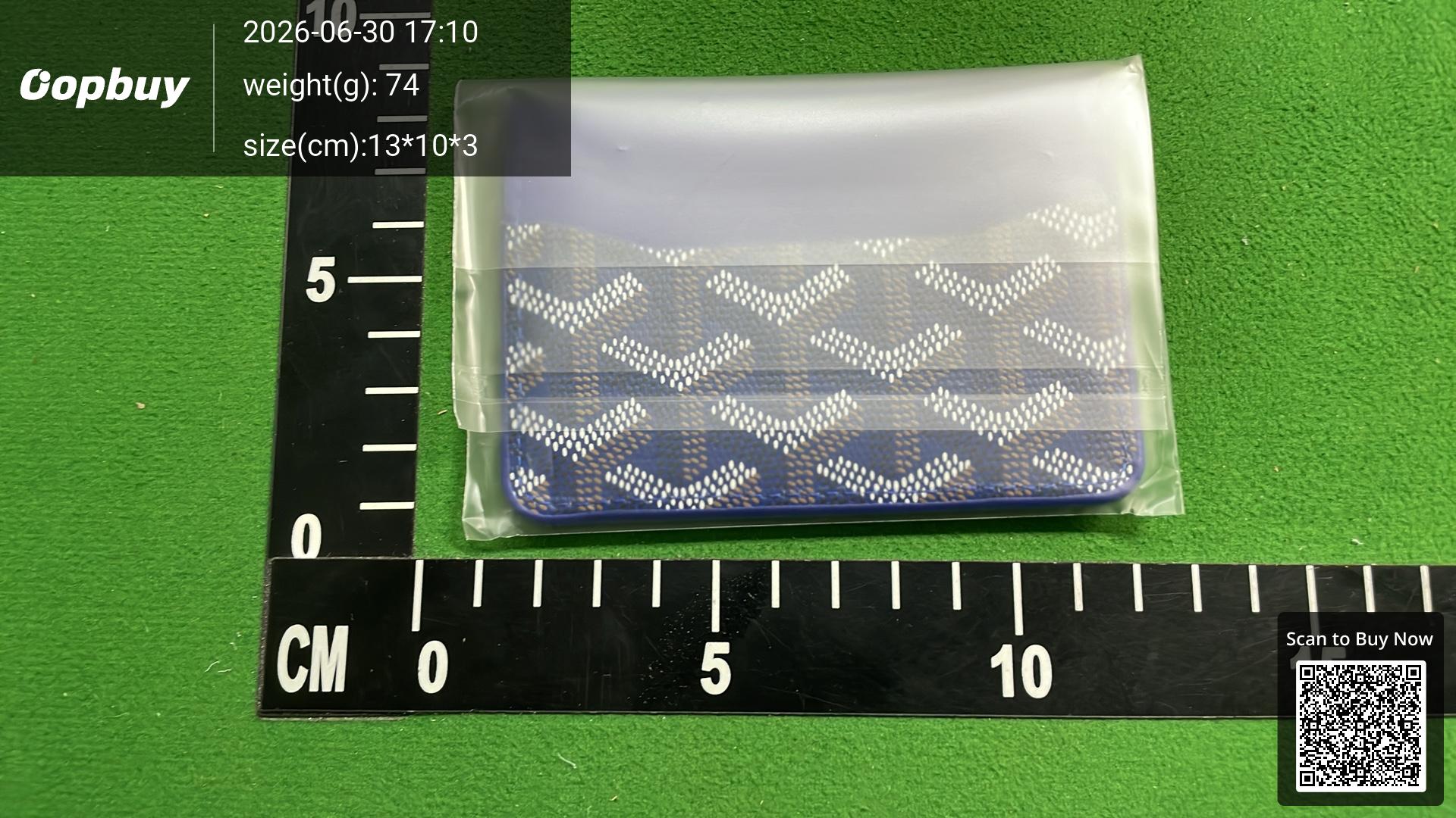Foto QC 2 de Goyard Saint Sulpice Card Holder Goyardine Navy Blue