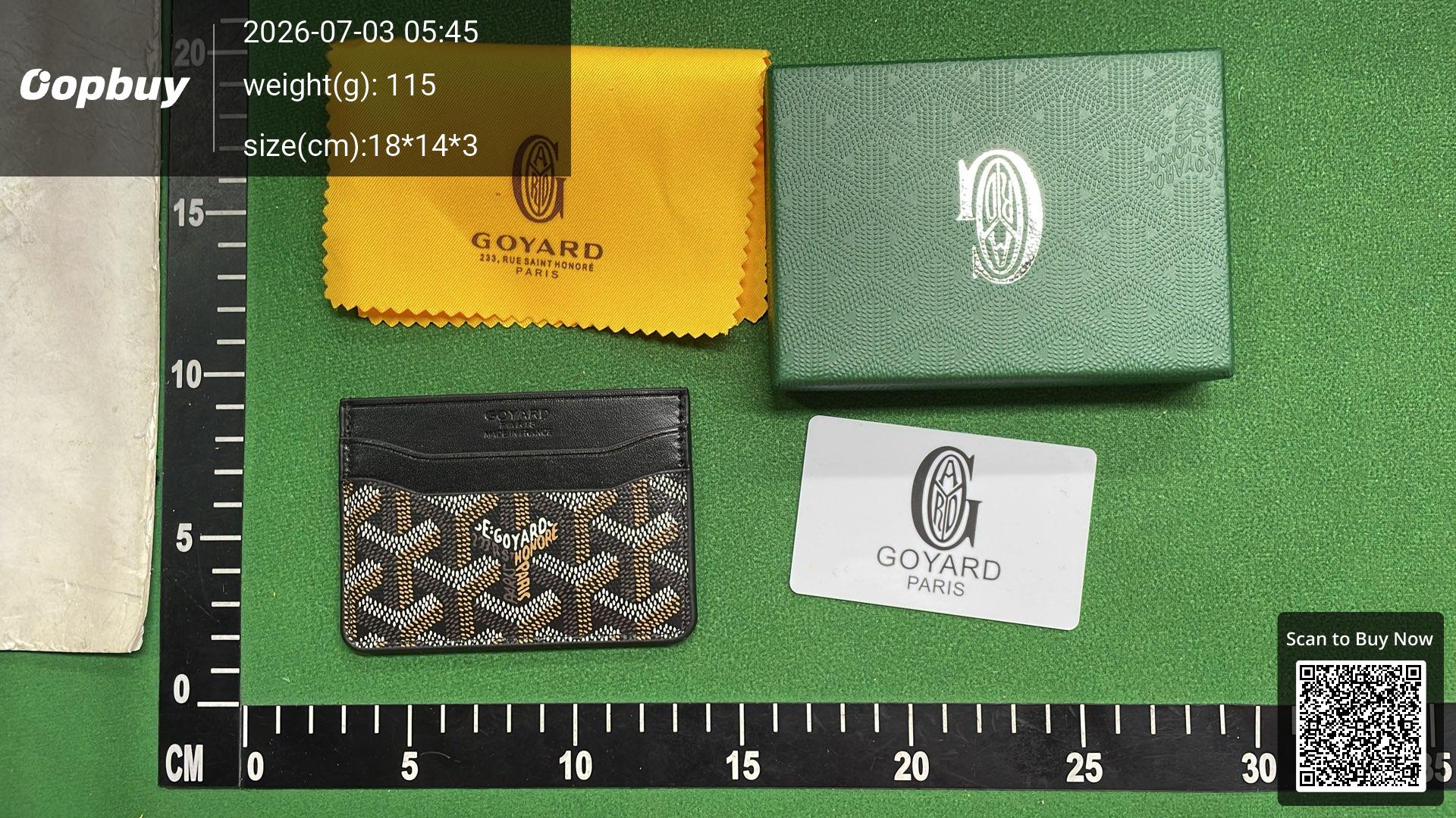 Foto QC 3 de Goyard Cosmetic Pouch Green Goyardine
