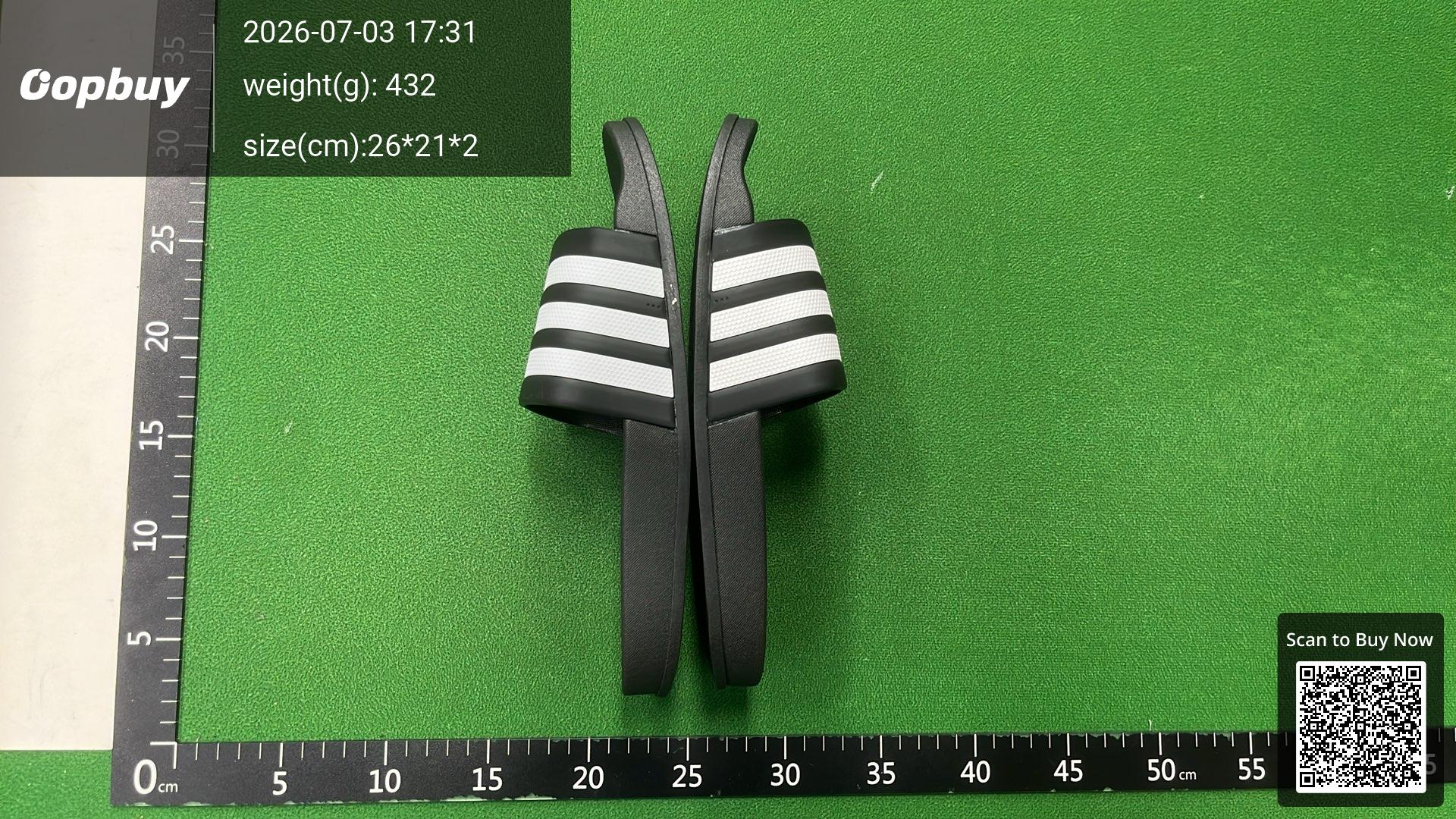 Foto QC 3 de Unbranded Striped Slides EVA Multi-Color Black