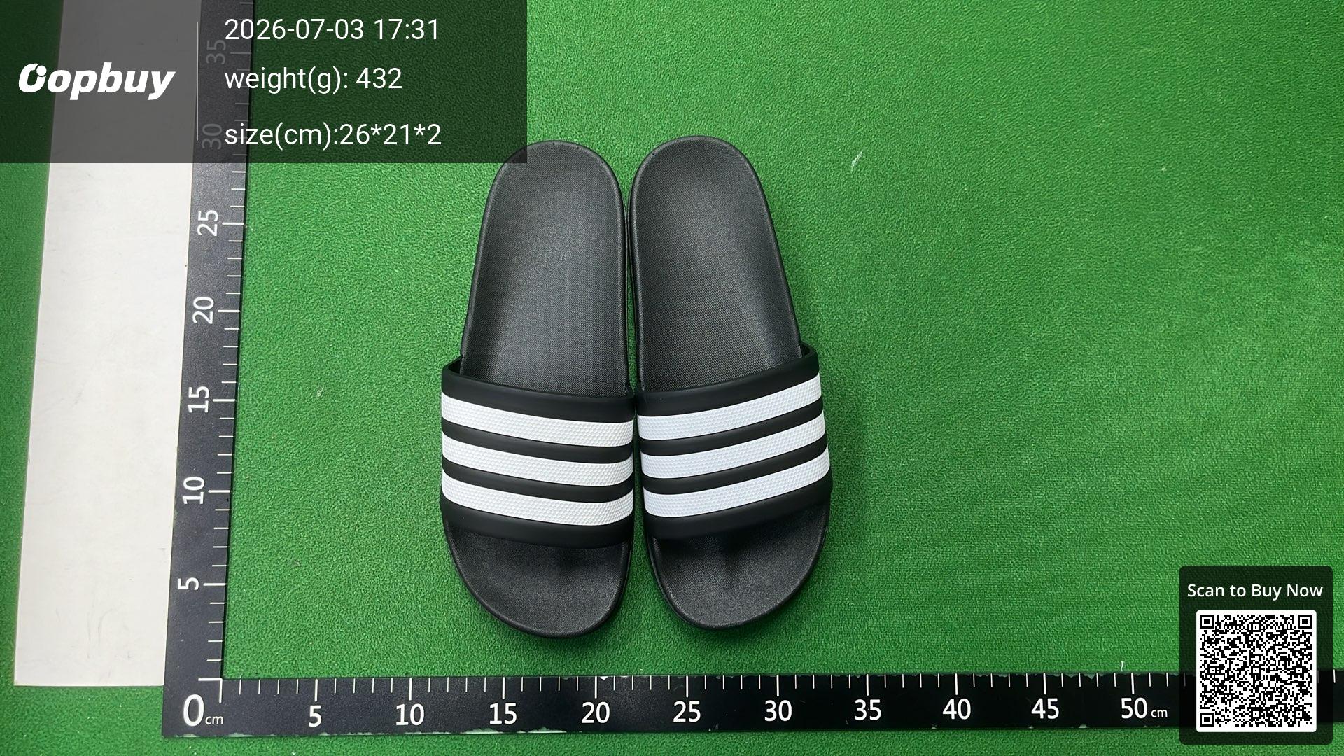 Foto QC 5 de Unbranded Striped Slides EVA Multi-Color Black