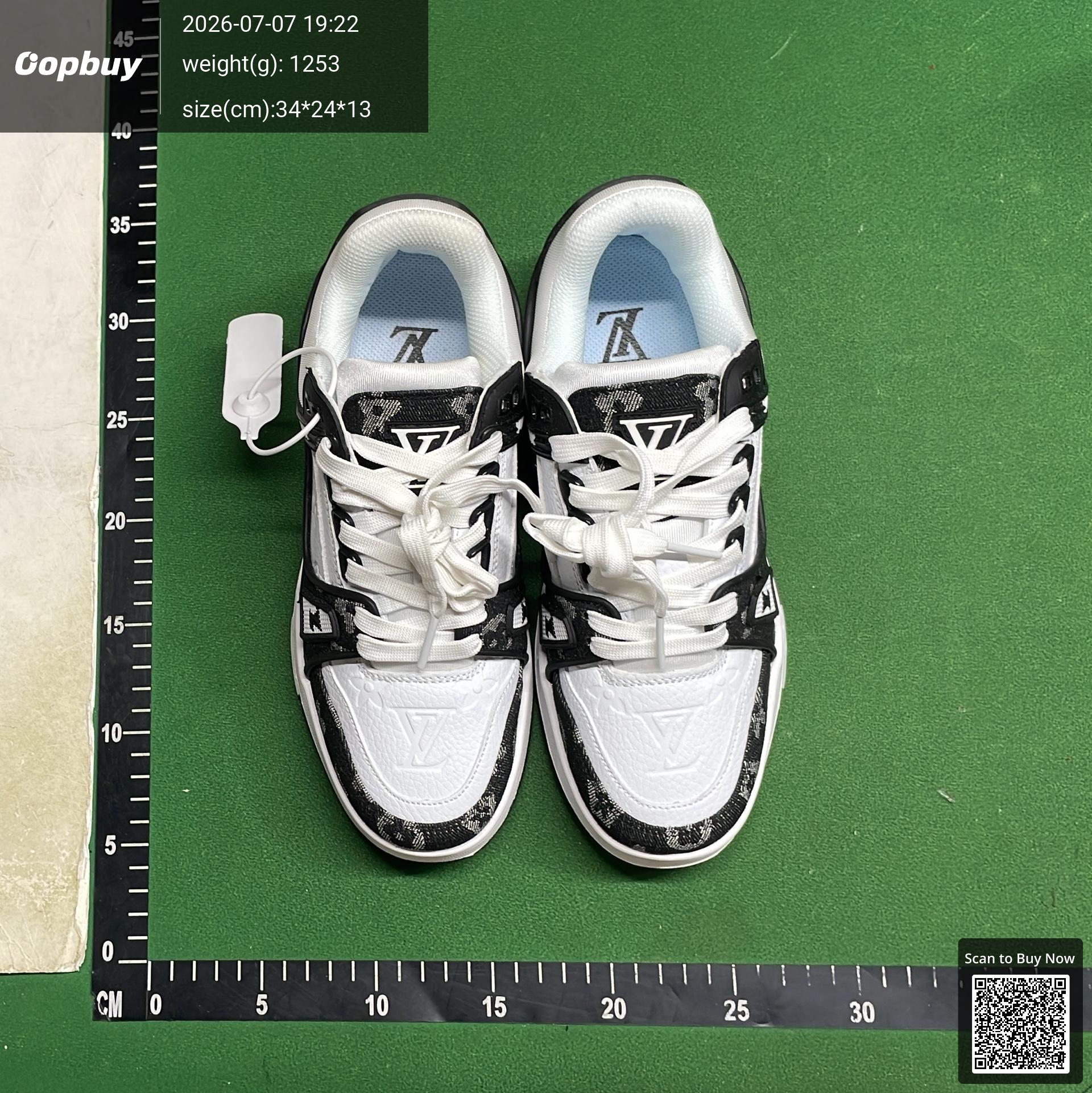 Foto QC 6 de Louis Vuitton Trainer Low Black White 8003