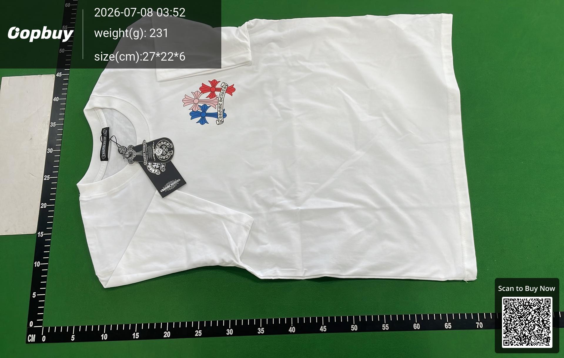 Foto QC 2 de Chrome Hearts Multi Color Cross Cemetery T-shirt White