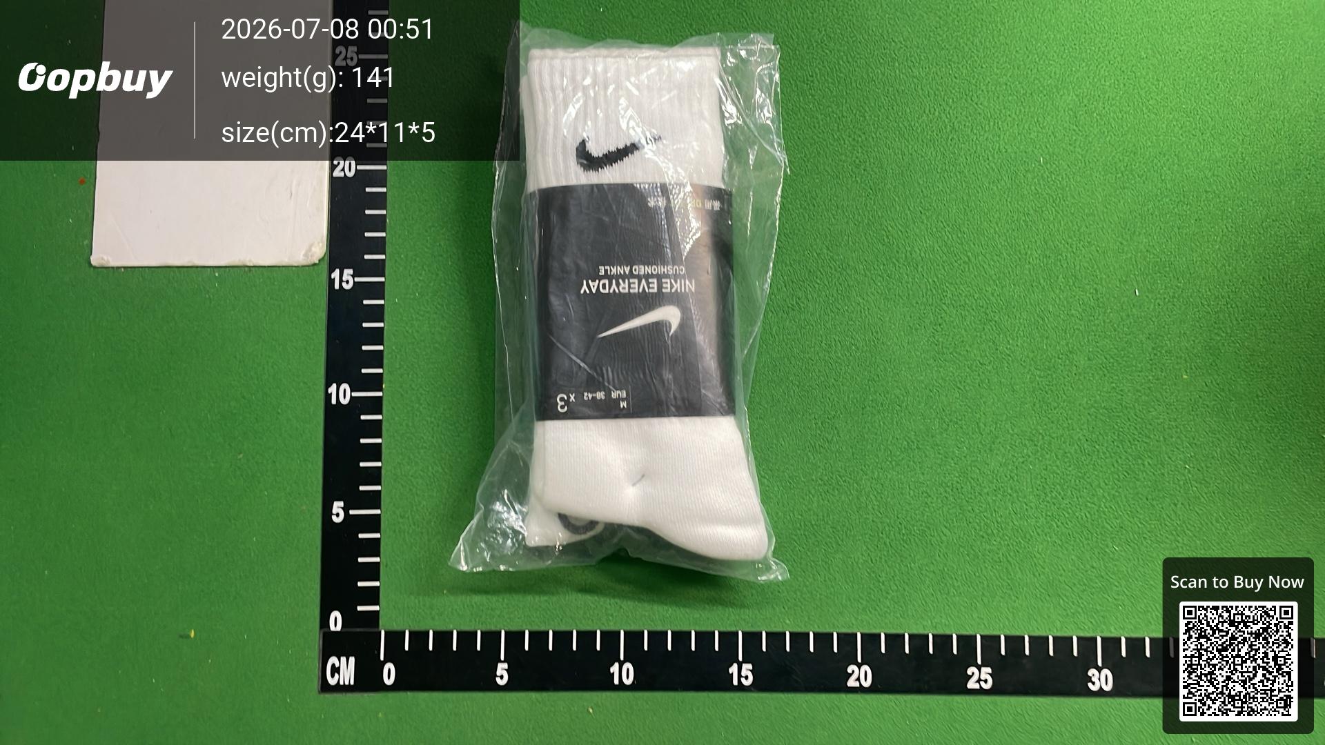 Foto QC 5 de Corteiz Crew Socks Logo White Black