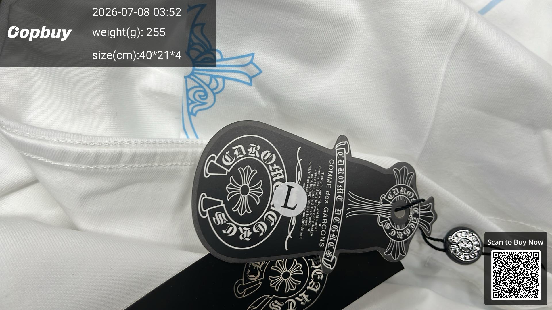 Foto QC 5 de Chrome Hearts Multi Color Cross Cemetery T-shirt White