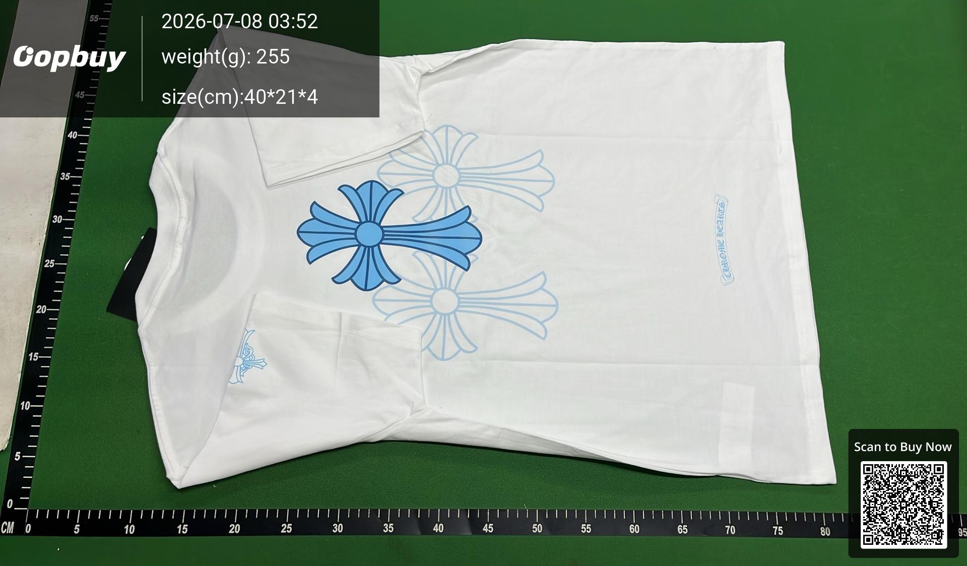 Foto QC 7 de Chrome Hearts Multi Color Cross Cemetery T-shirt White