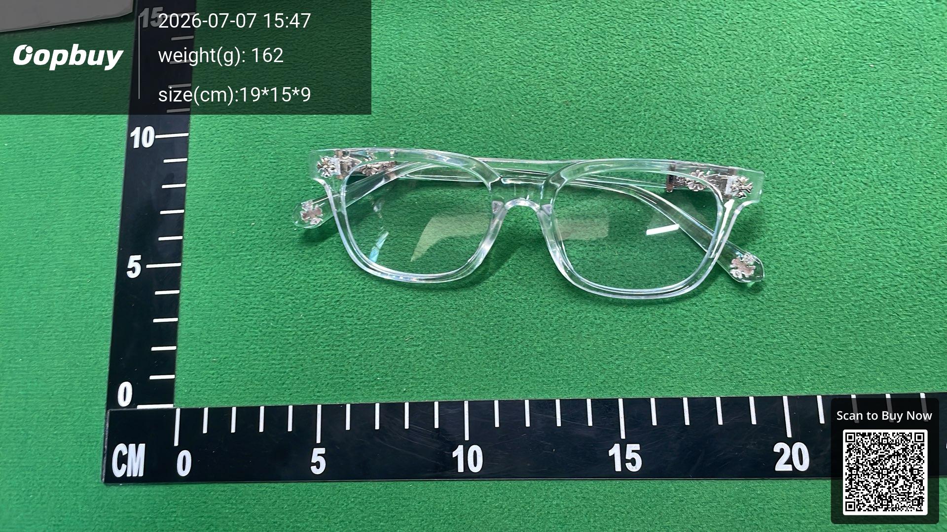 Foto QC 5 de Chrome Hearts Square-Frame Acetate Optical Clear