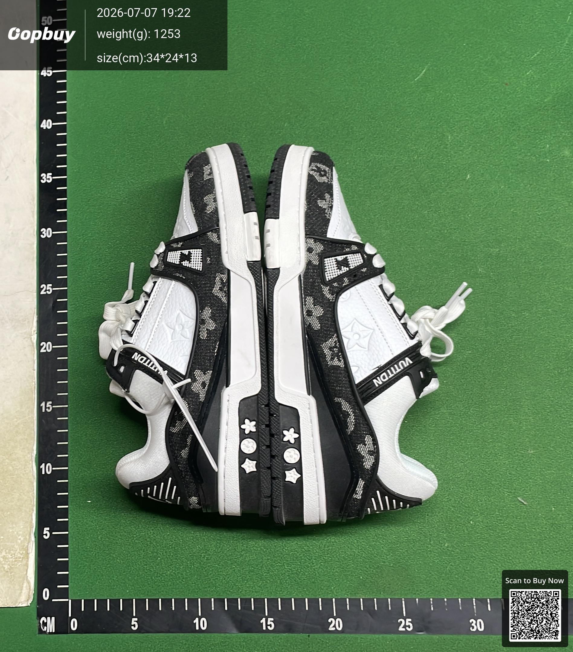 Foto QC 5 de Louis Vuitton Trainer Low Black White 8003