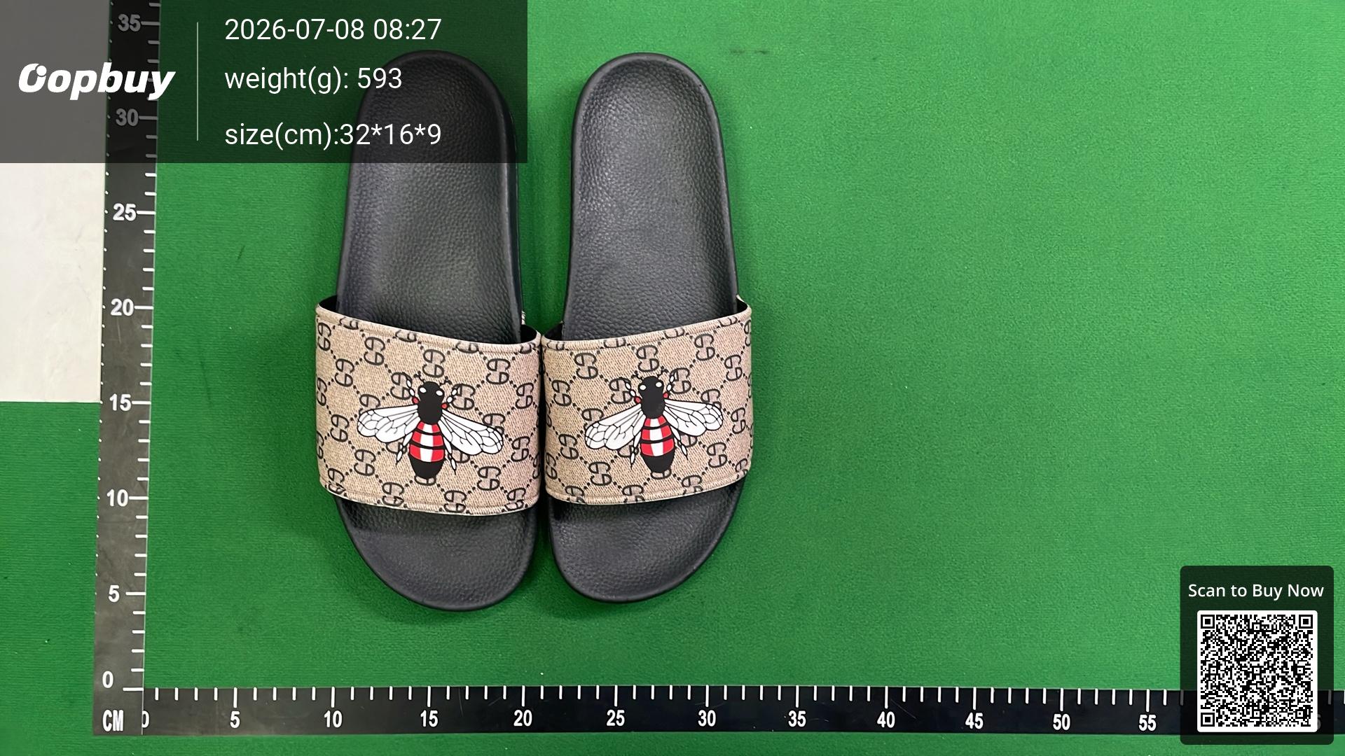 Foto QC 5 de Gucci Pursuit Slide Rubber Bee Print
