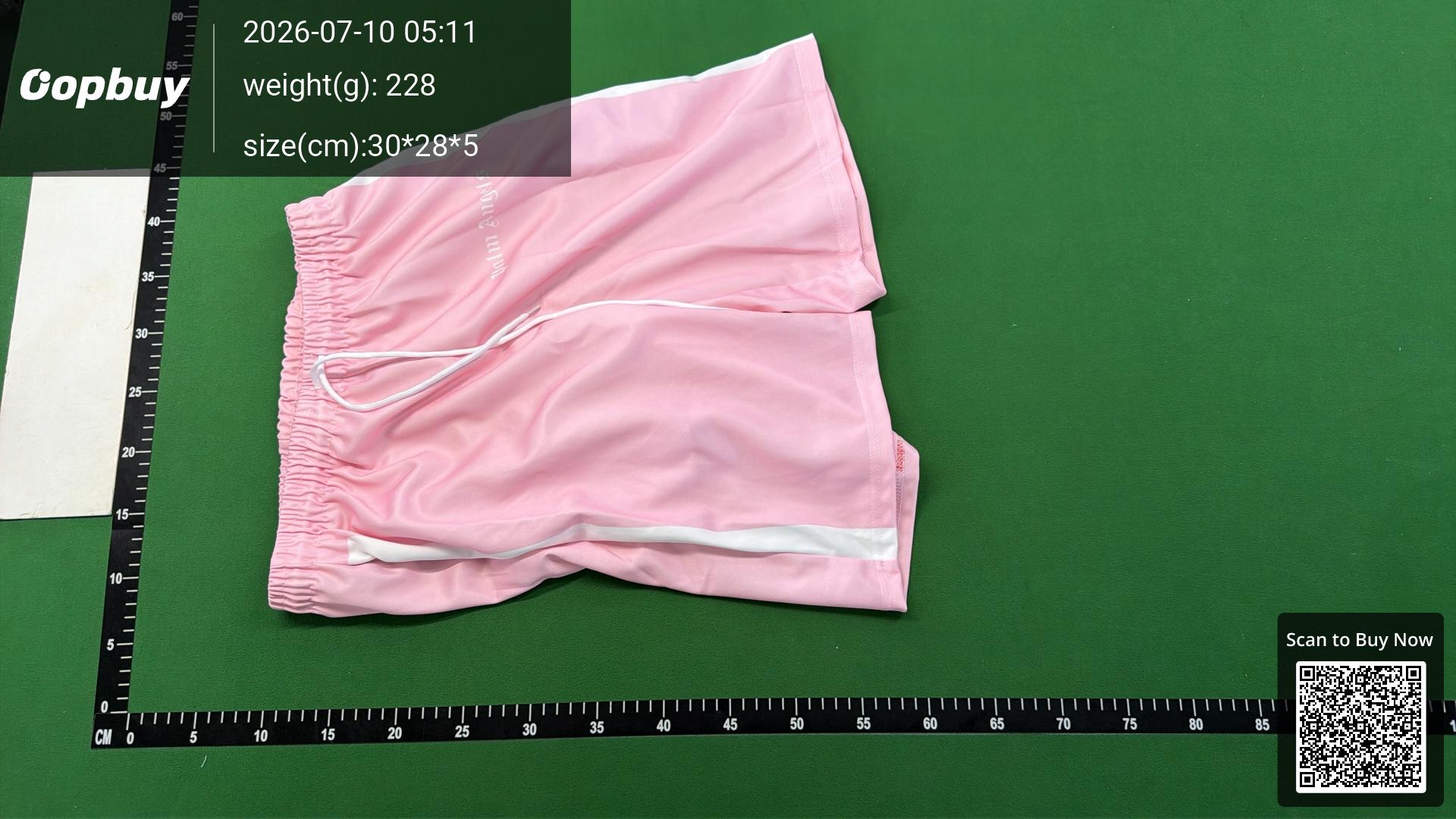 Foto QC 6 de Palm Angels Sweat Shorts Rainbow Side Stripe White