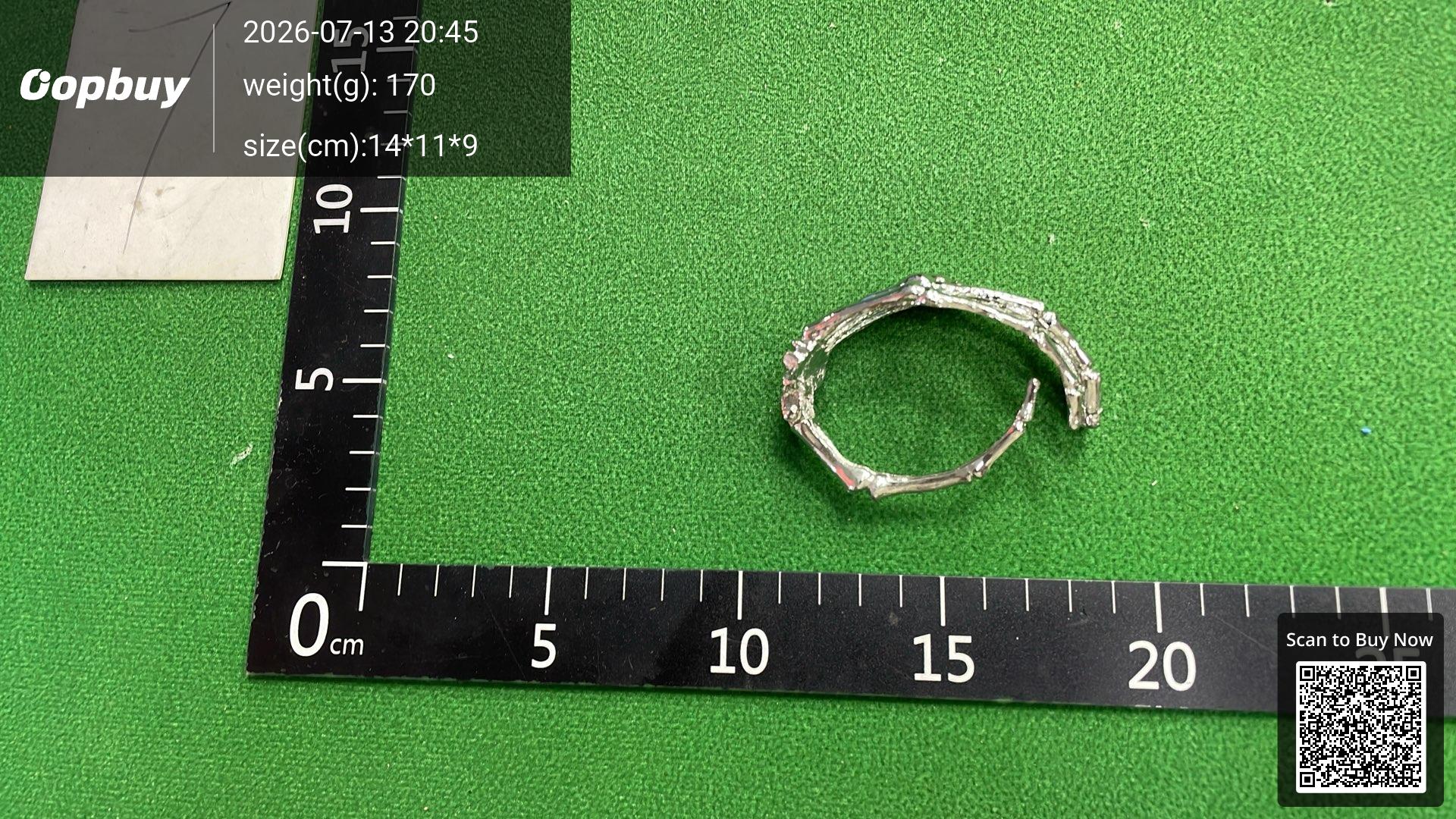 Foto QC 6 de Raf Simons Skeleton Claw Bracelet Metal Silver