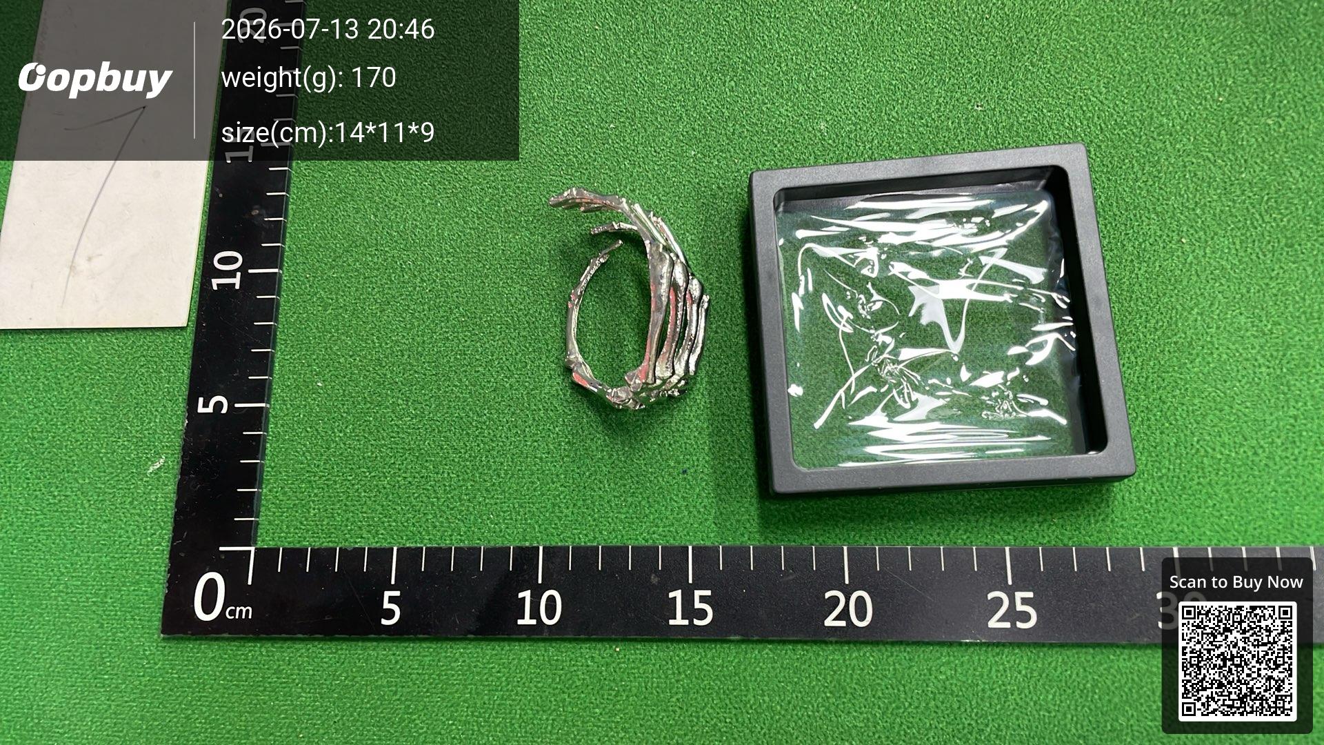 Foto QC 8 de Raf Simons Skeleton Claw Bracelet Metal Silver