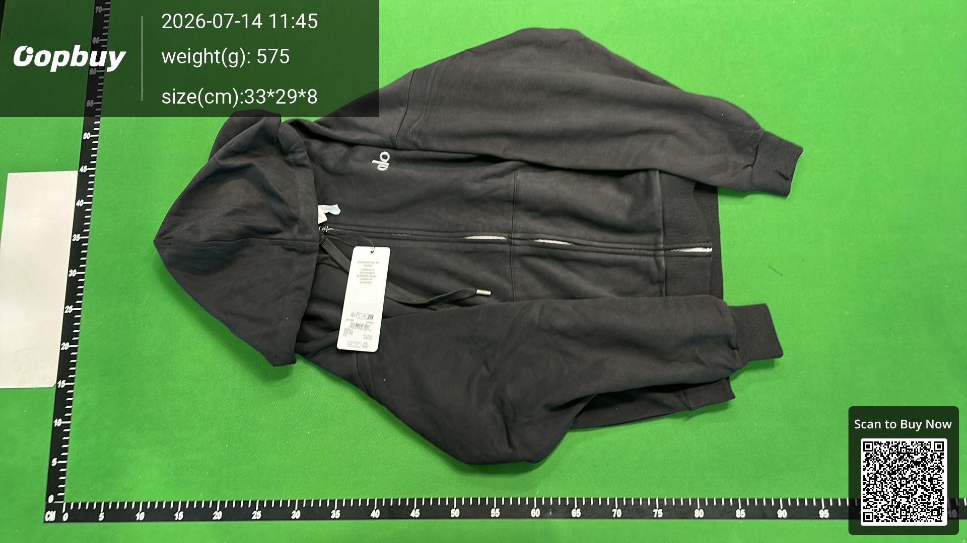 Foto QC 6 de Alo Zip Sweater Hooded Black
