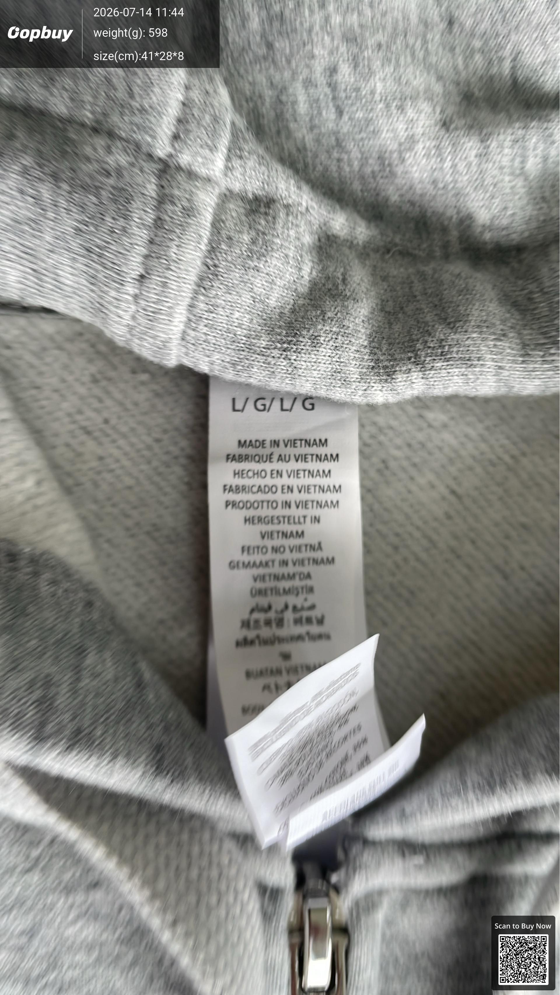 Foto QC 1 de Alo Zip Sweater Hooded Black