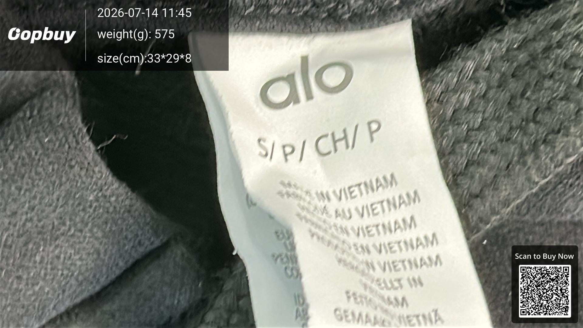 Foto QC 5 de Alo Zip Sweater Hooded Black