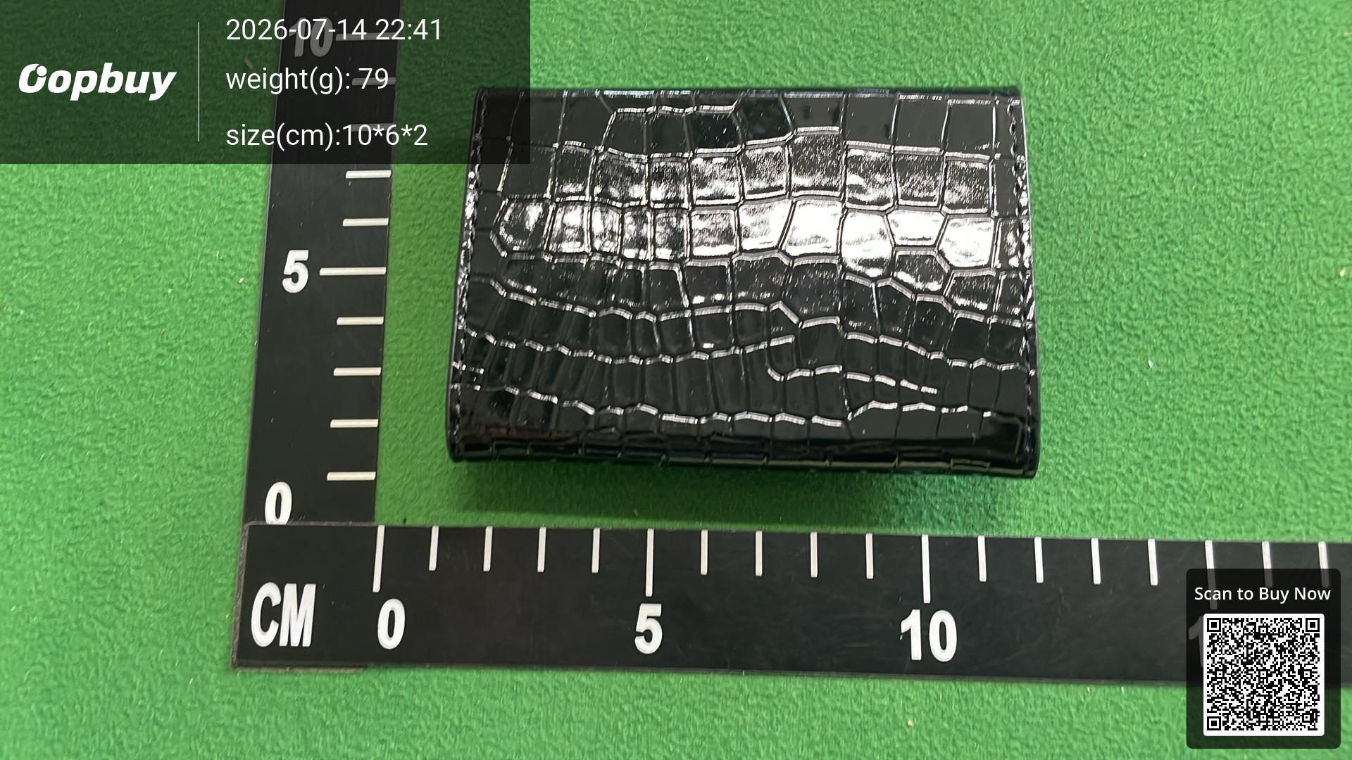 Foto QC 2 de Chrome Hearts CH Plus Card Holder Crocodile Embossed Black
