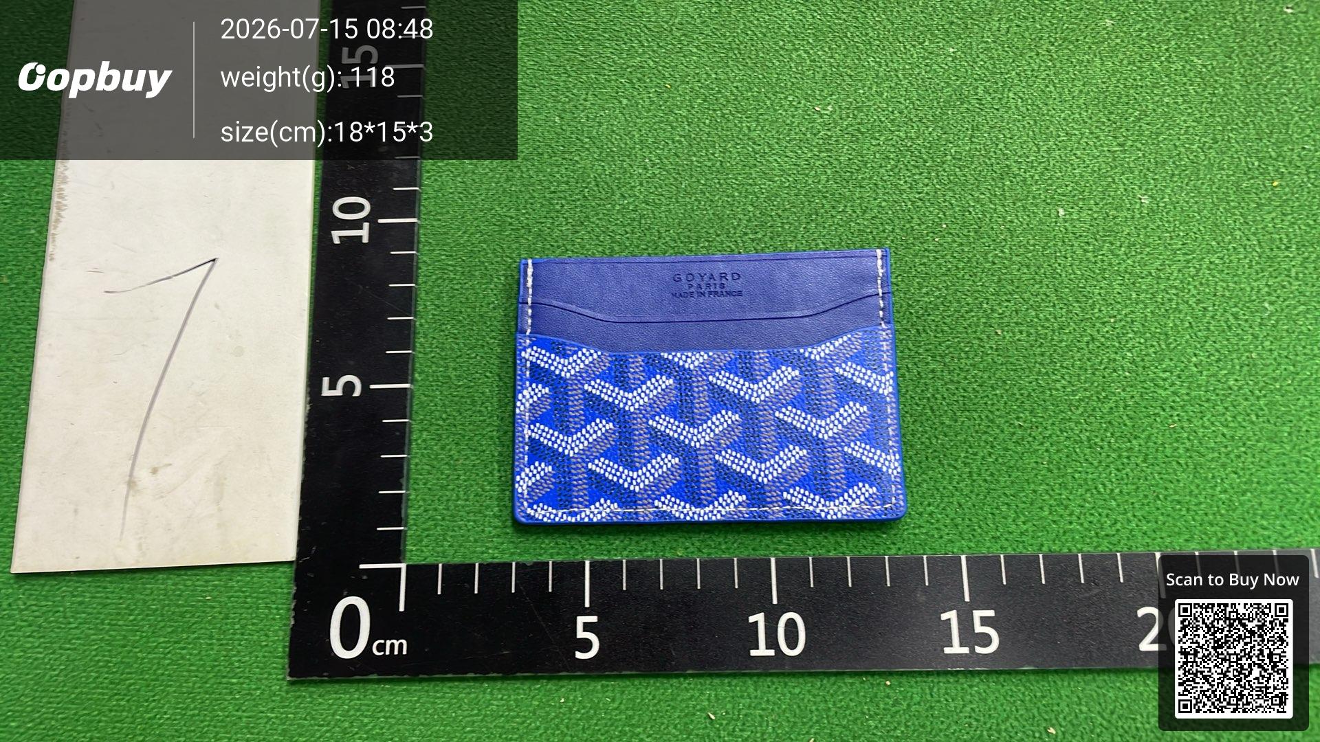 Foto QC 7 de Goyard Matignon GM Wallet Goyardine Blue