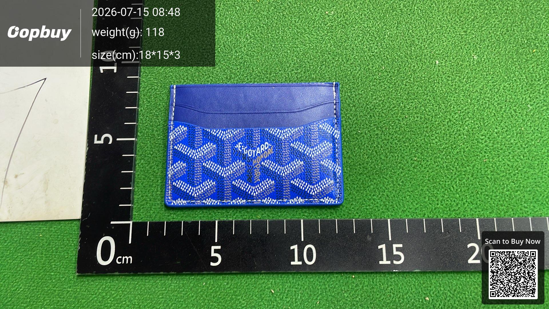 Foto QC 8 de Goyard Matignon GM Wallet Goyardine Blue