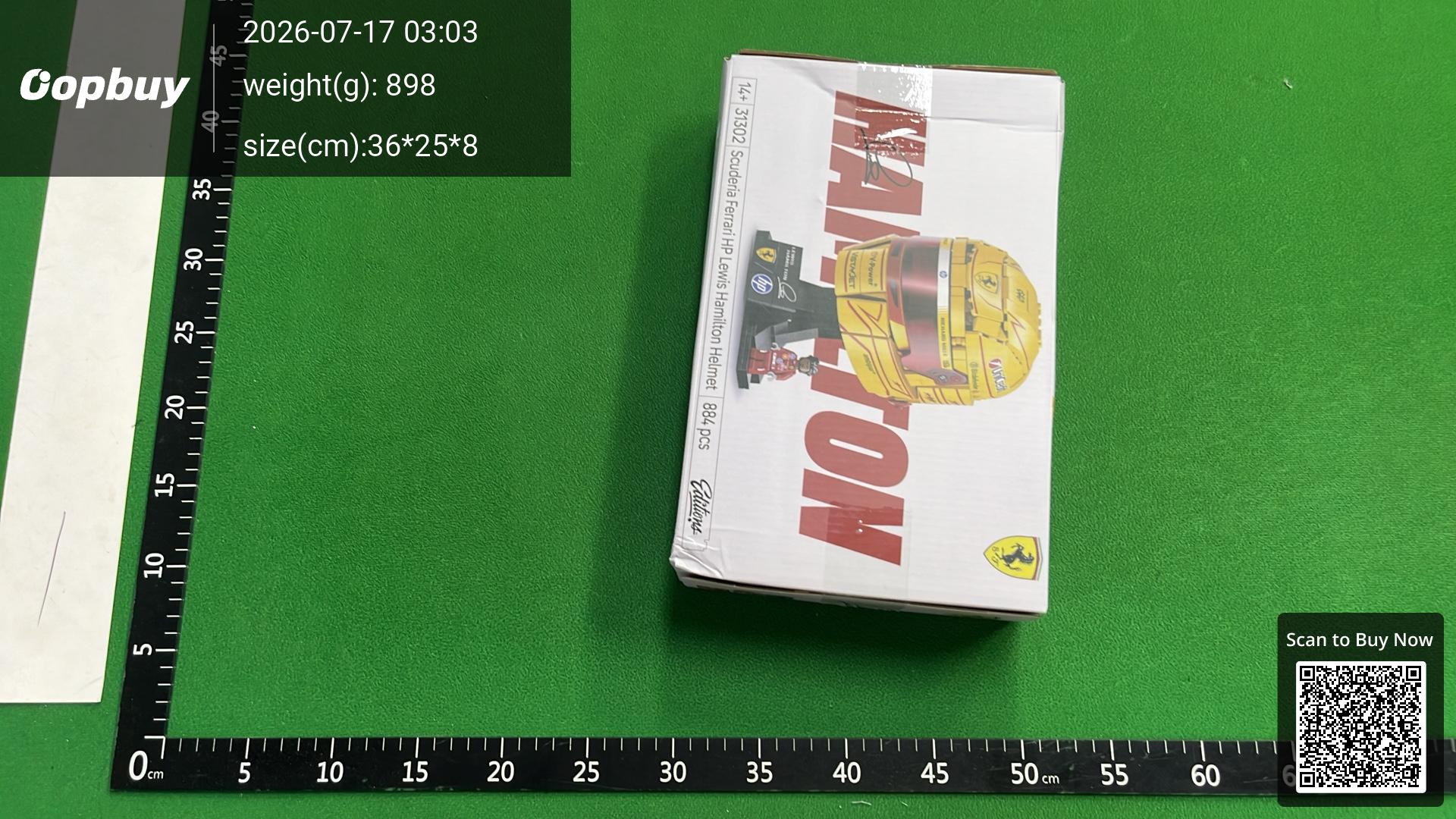 Foto QC 5 de LEGO Editions Scuderia Ferrari HP Lewis Hamilton Helmet 43022 Plastic Building Block Toy Set