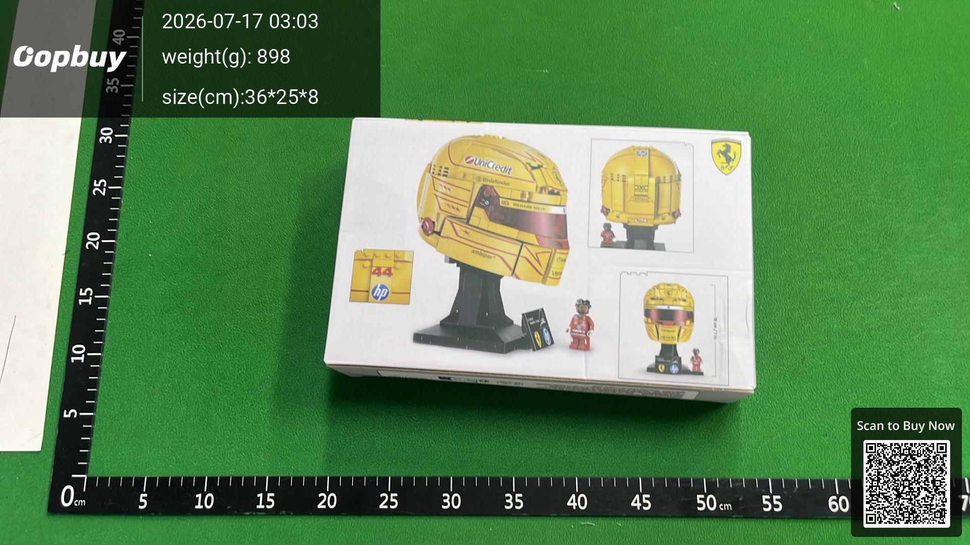 Foto QC 4 de LEGO Editions Scuderia Ferrari HP Lewis Hamilton Helmet 43022 Plastic Building Block Toy Set