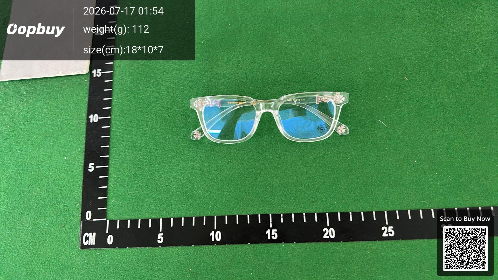 Foto QC 6 de Chrome Hearts Square-Frame Acetate Eyeglasses Black Gold (2273)