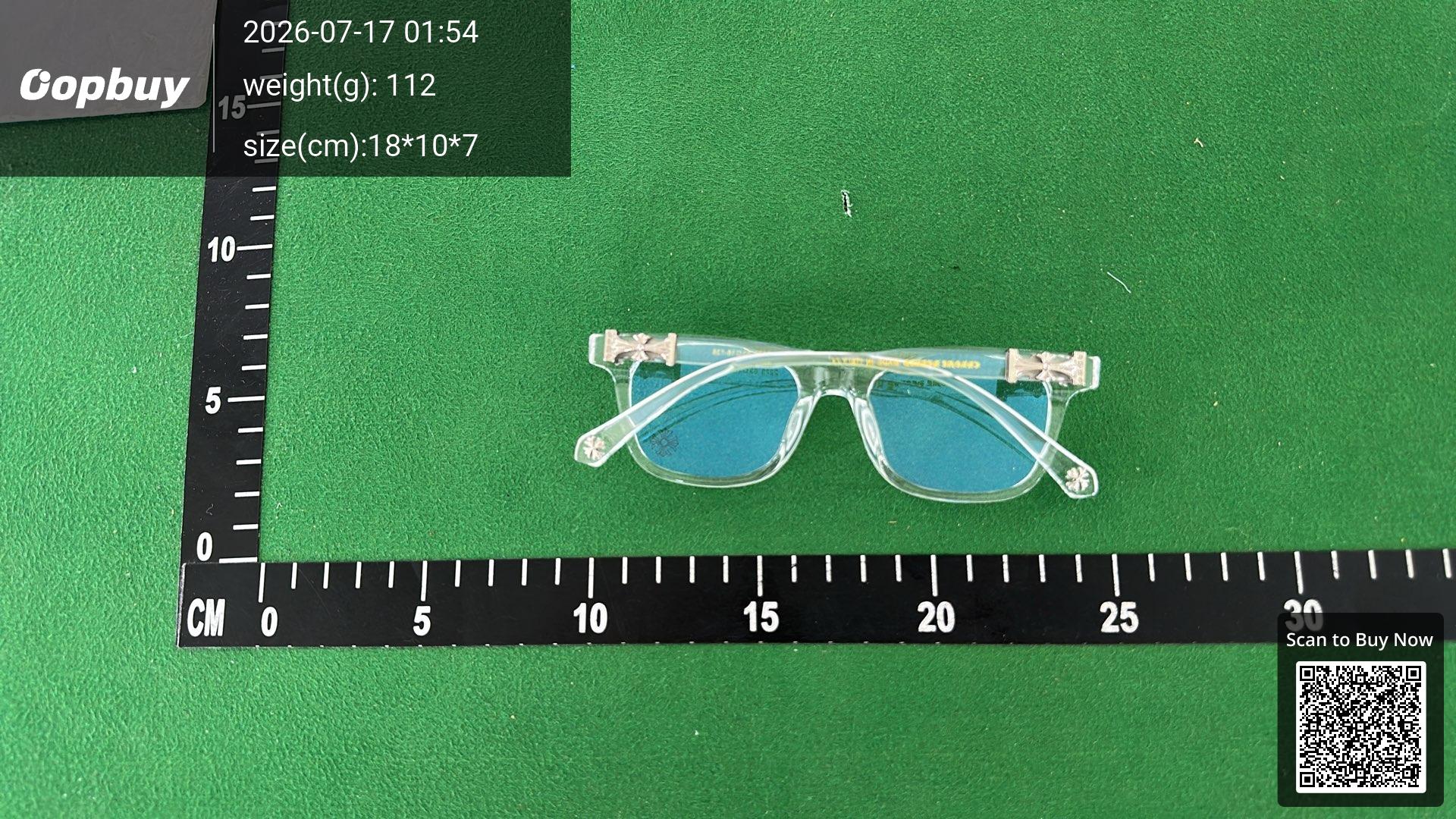 Foto QC 7 de Chrome Hearts Square-Frame Acetate Eyeglasses Black Gold (2273)