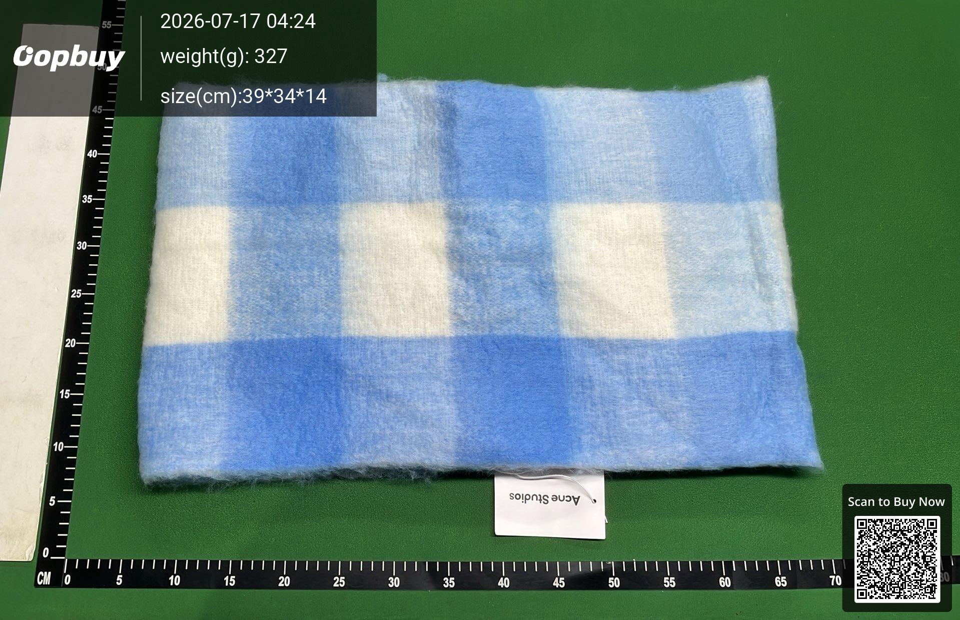 Foto QC 2 de Acne Studios Checked Scarf Orange/Green/Yellow