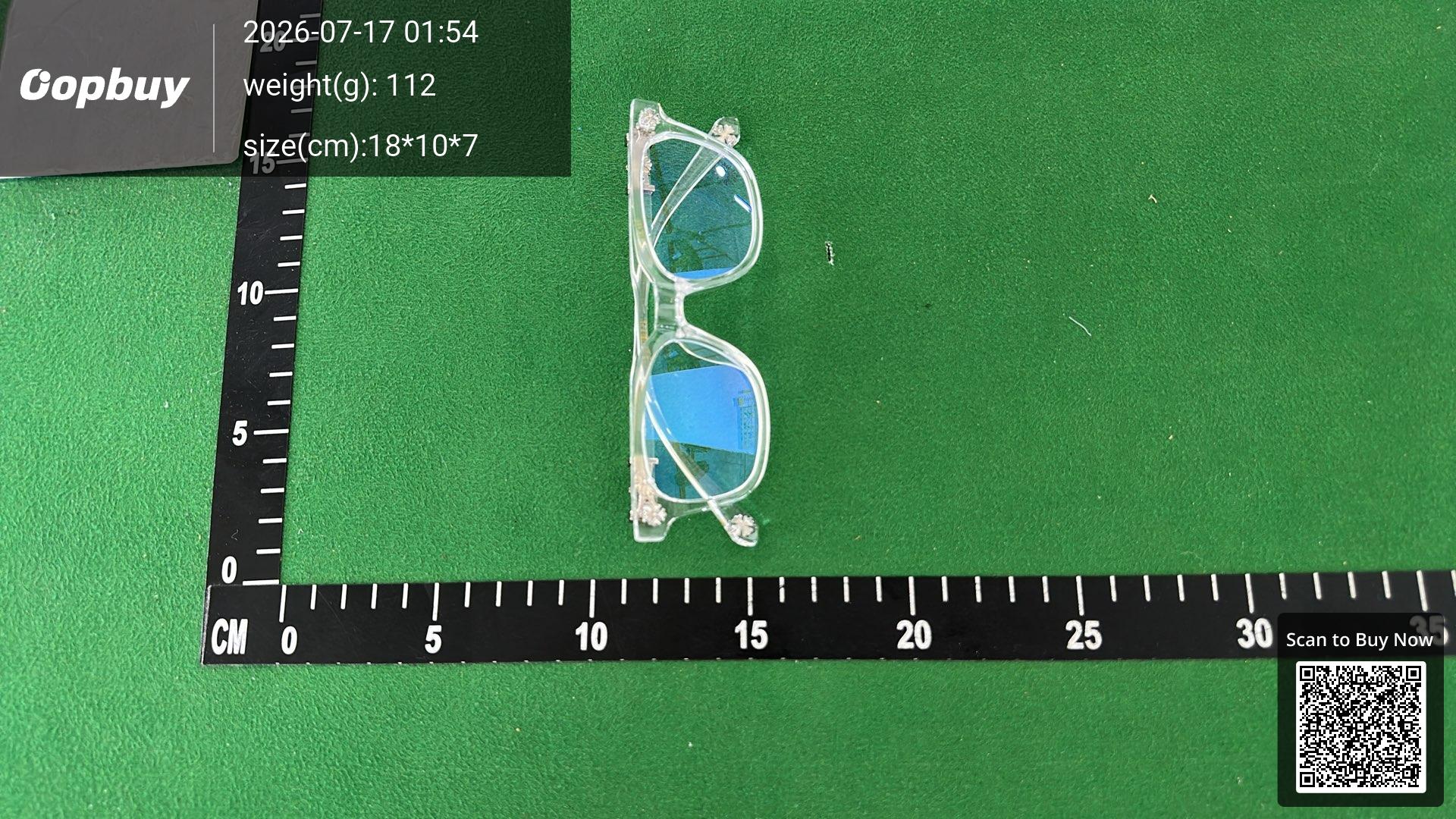 Foto QC 8 de Chrome Hearts Square-Frame Acetate Eyeglasses Black Gold (2273)