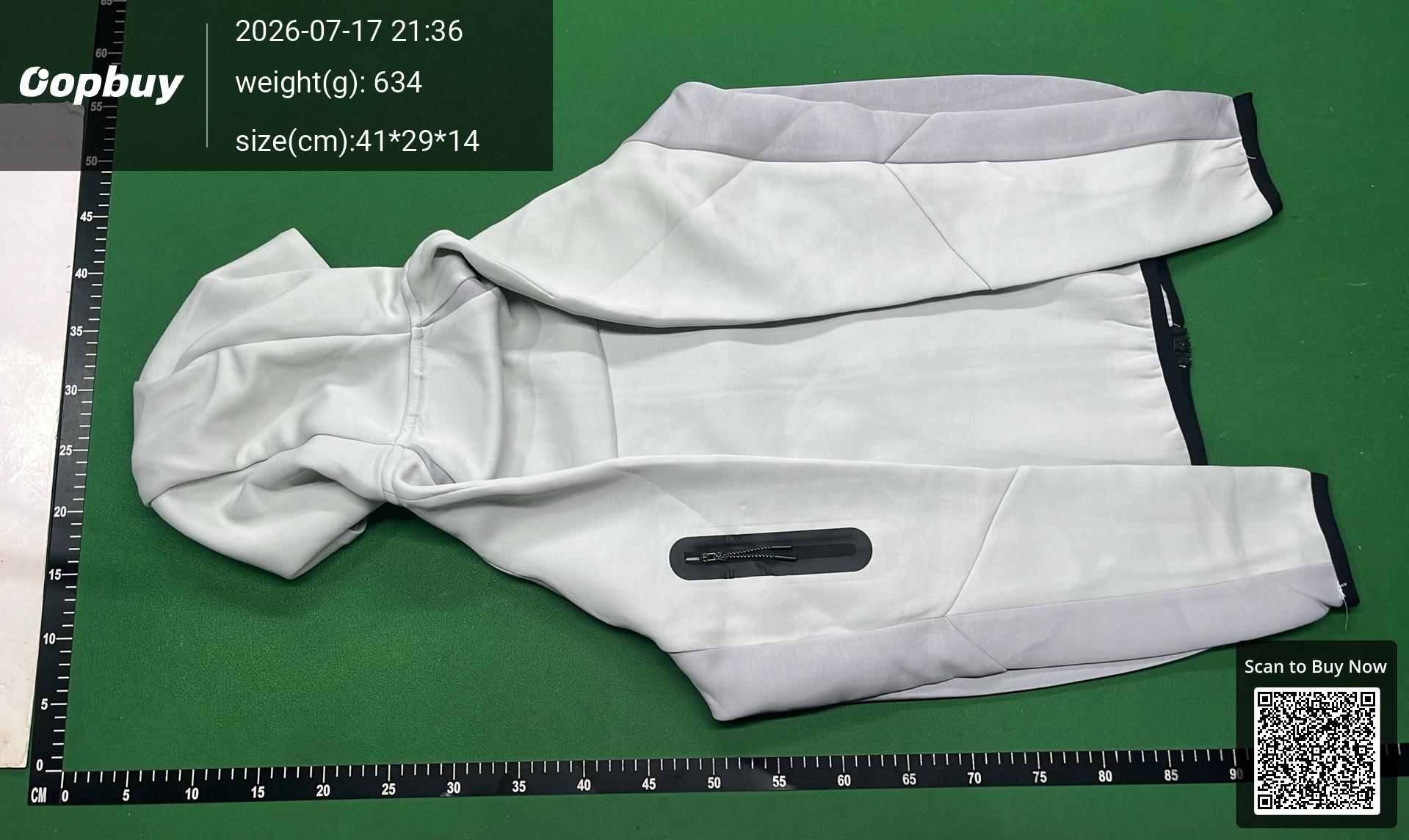 Foto QC 7 de Nike Sweatpants Tech Fleece Paneled White Grey