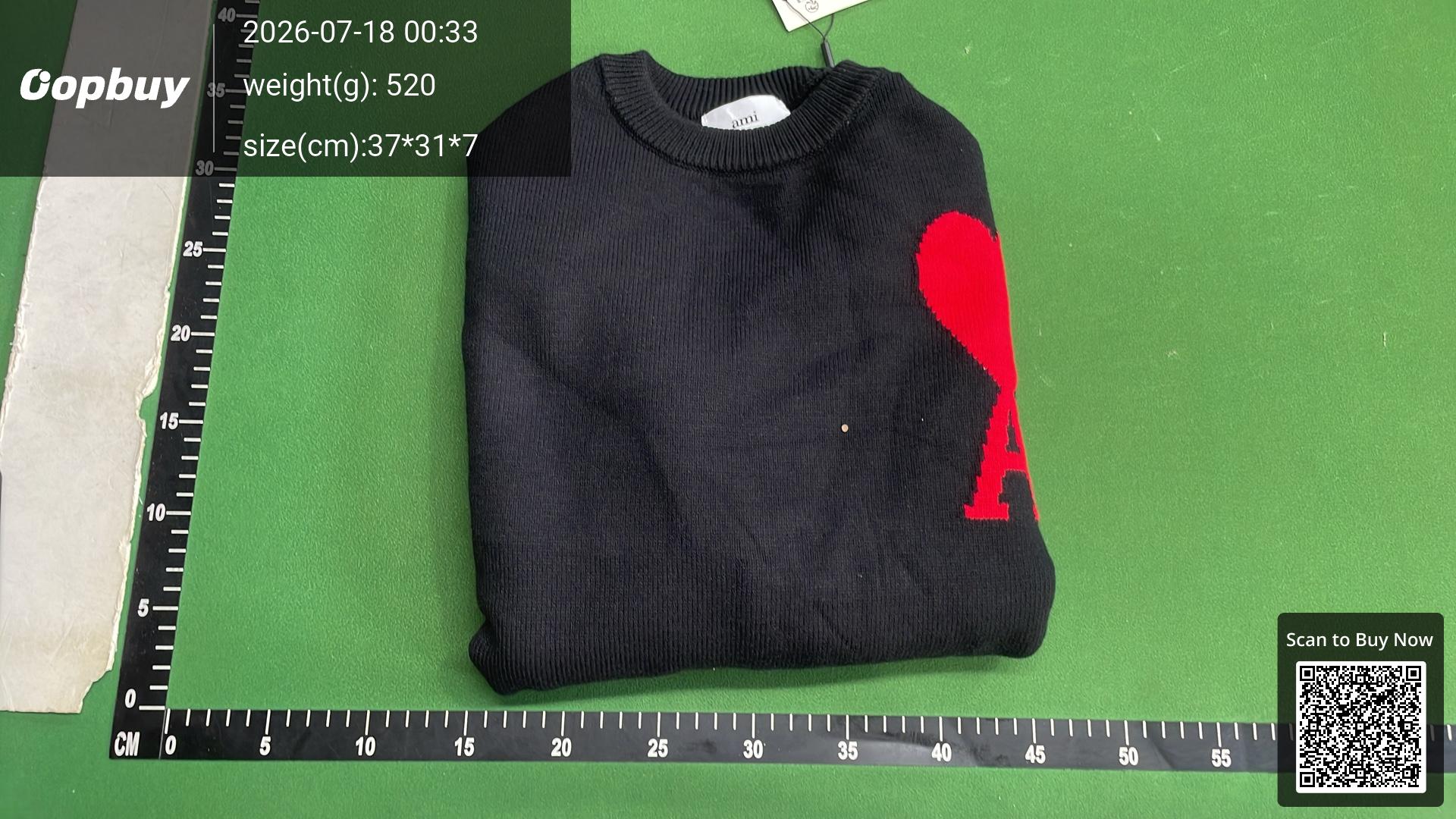 Foto QC 8 de Ami Paris Ami de Coeur Sweater Knit Hoodie White