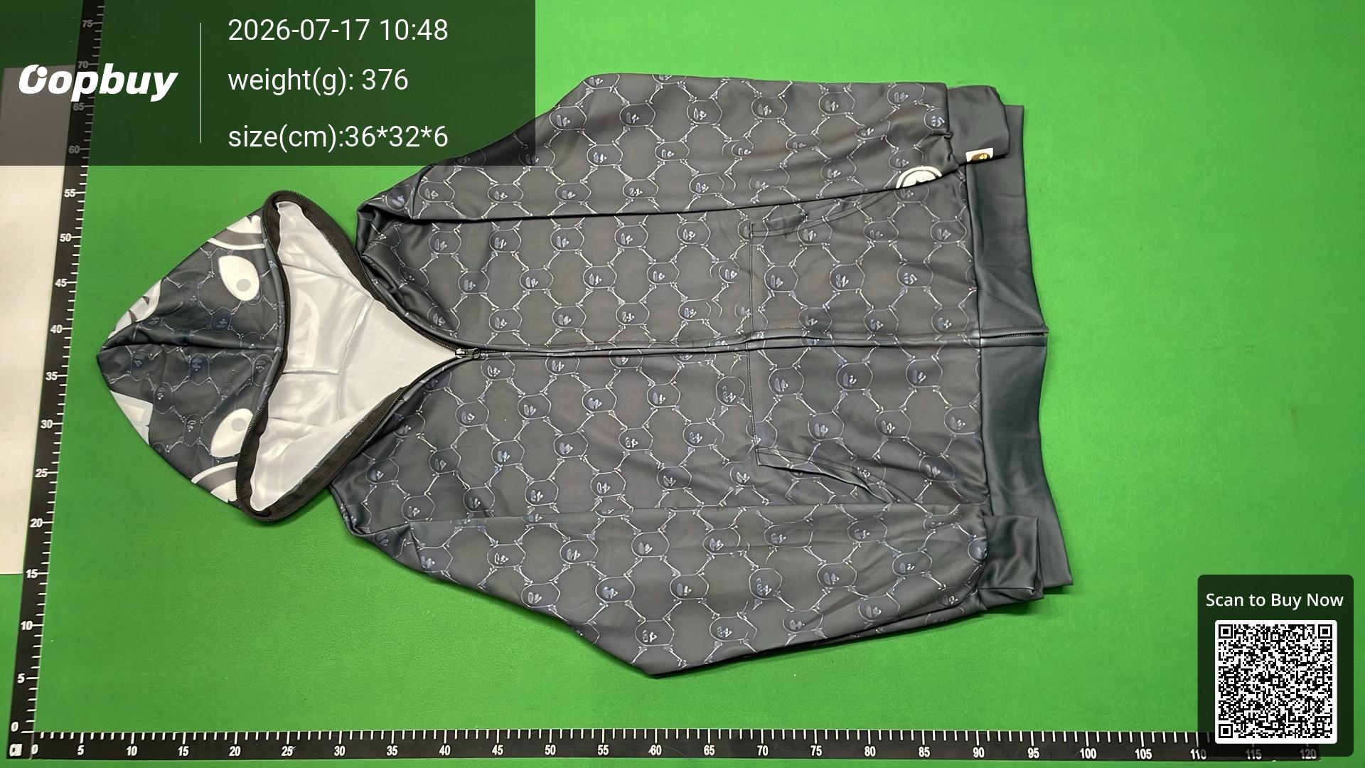 Foto QC 2 de Bape Shark Hoodie Full Zip Camo Grey
