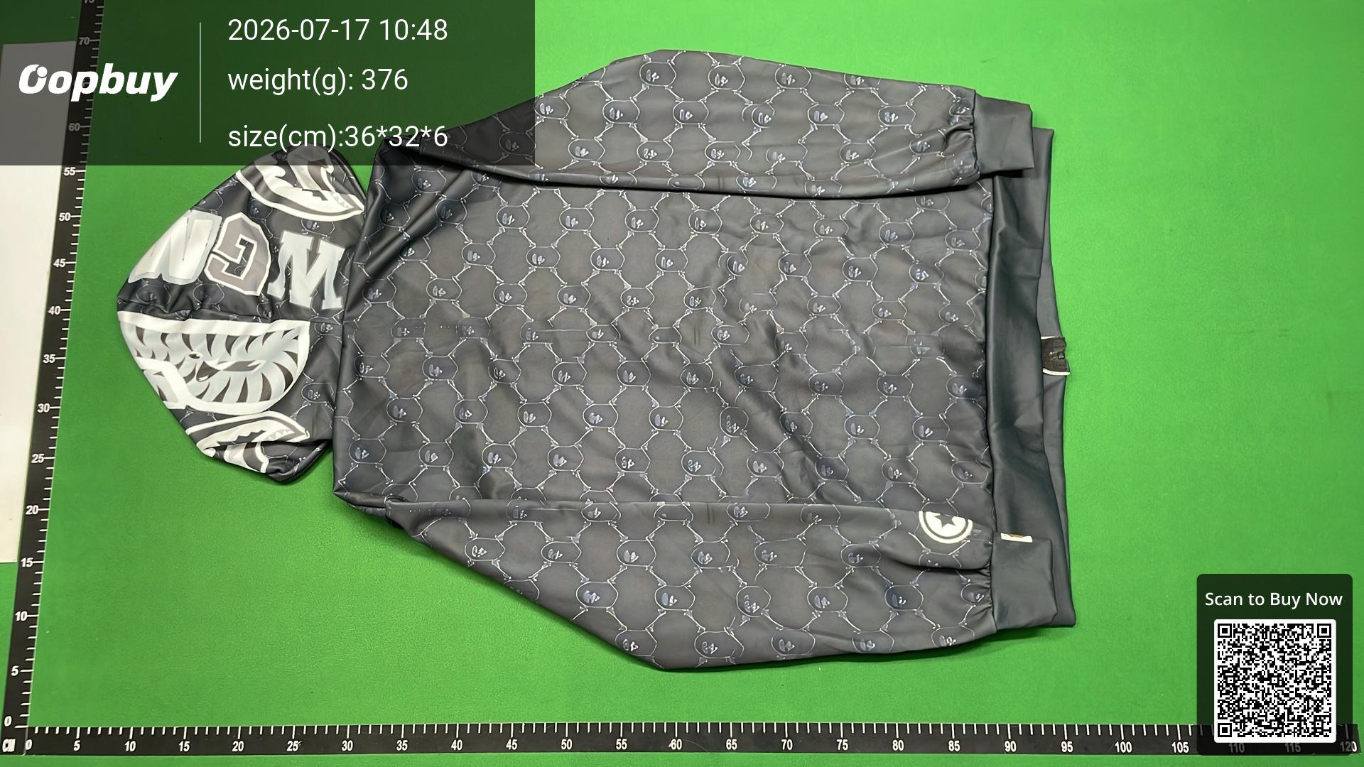 Foto QC 3 de Bape Shark Hoodie Full Zip Camo Grey
