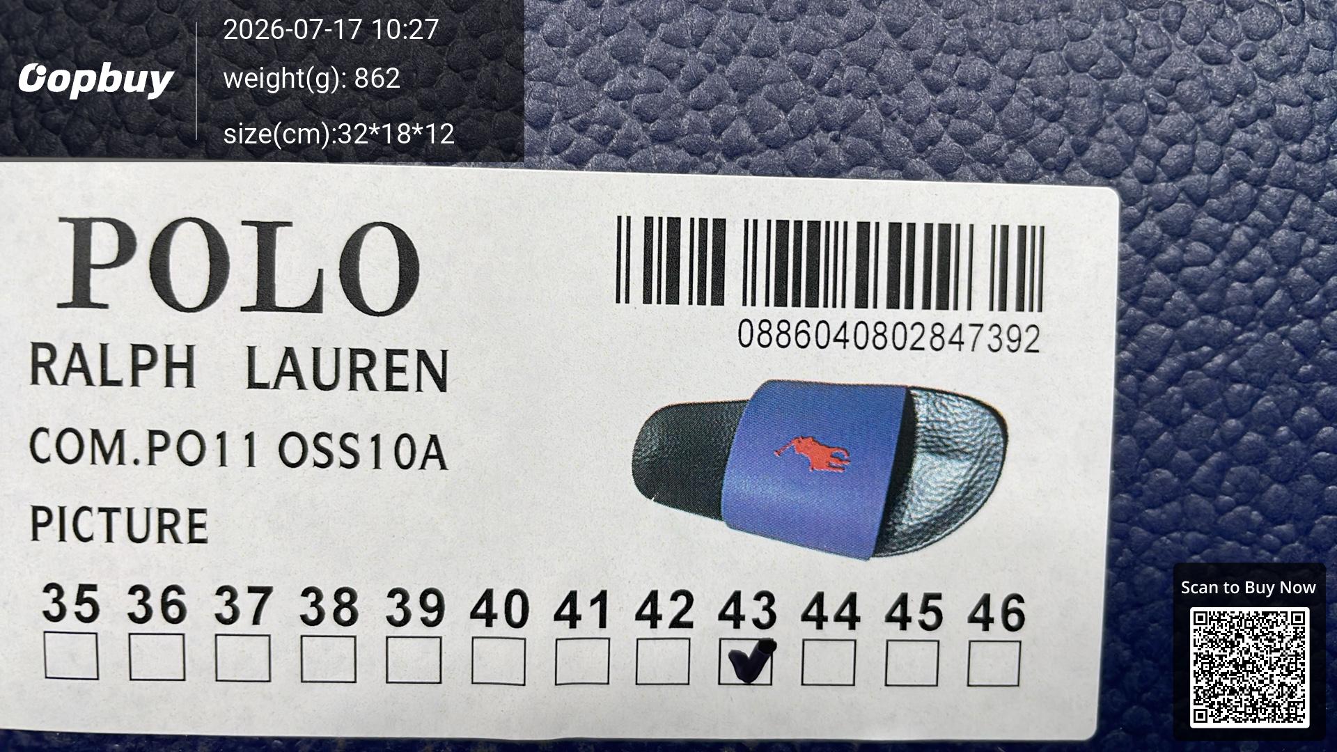 Foto QC 2 de Polo Ralph Lauren Cayson Slide Rubber Black