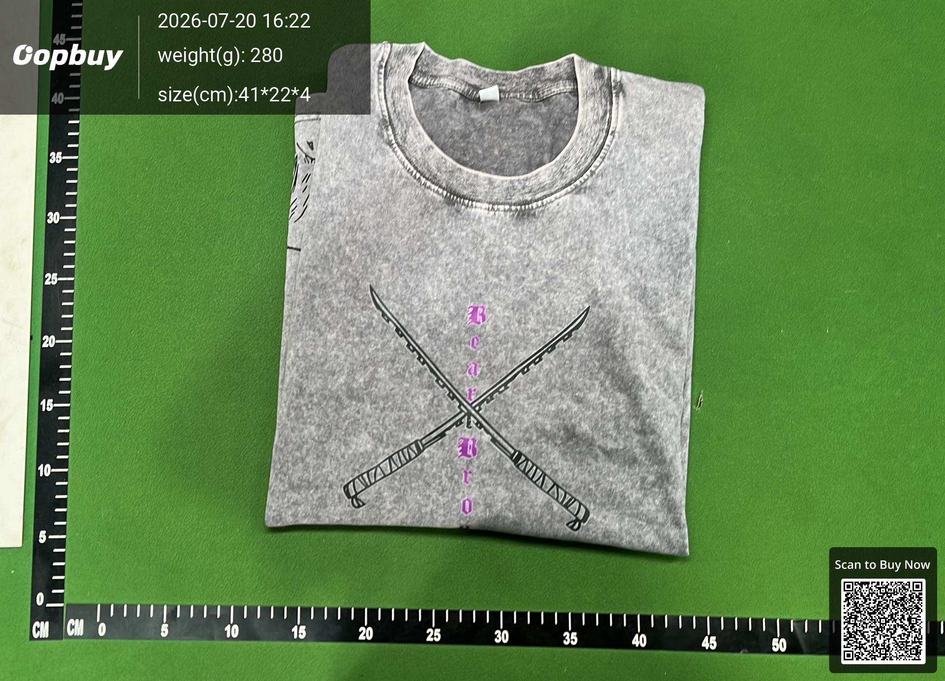 Foto QC 4 de Other Demon Slayer Akaza Graphic T-shirt Washed Black