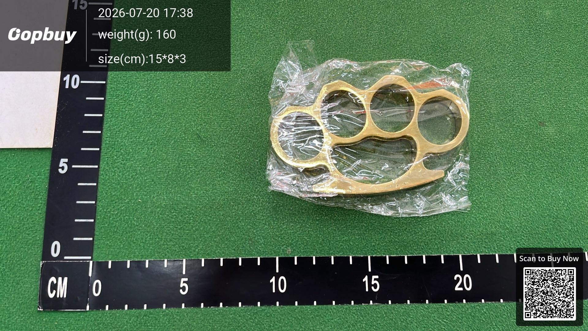 Foto QC 1 de Other Four-Finger Knuckle Duster Thickened Ancient Bronze Zinc Alloy Tool