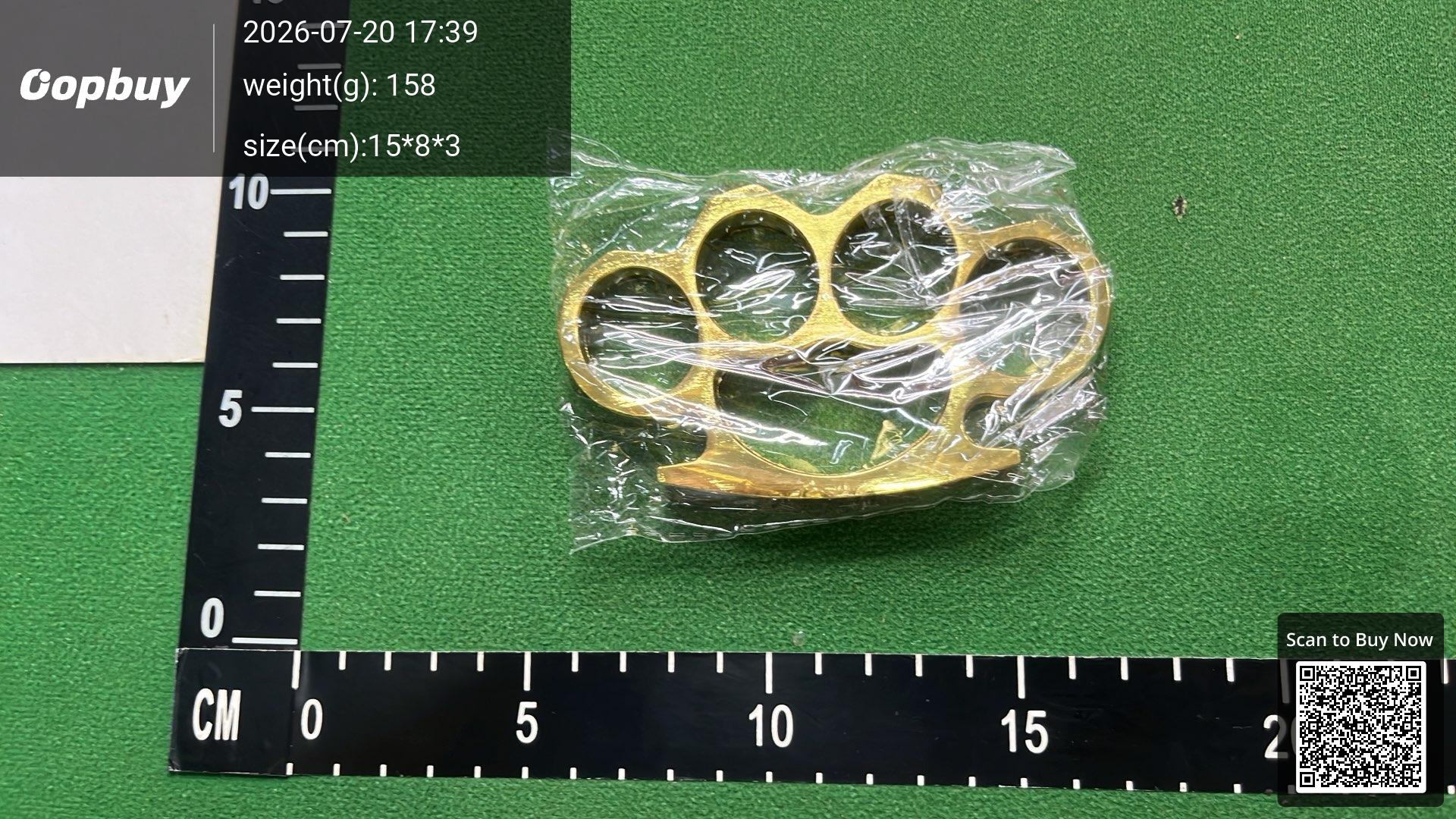 Foto QC 4 de Other Four-Finger Knuckle Duster Thickened Ancient Bronze Zinc Alloy Tool