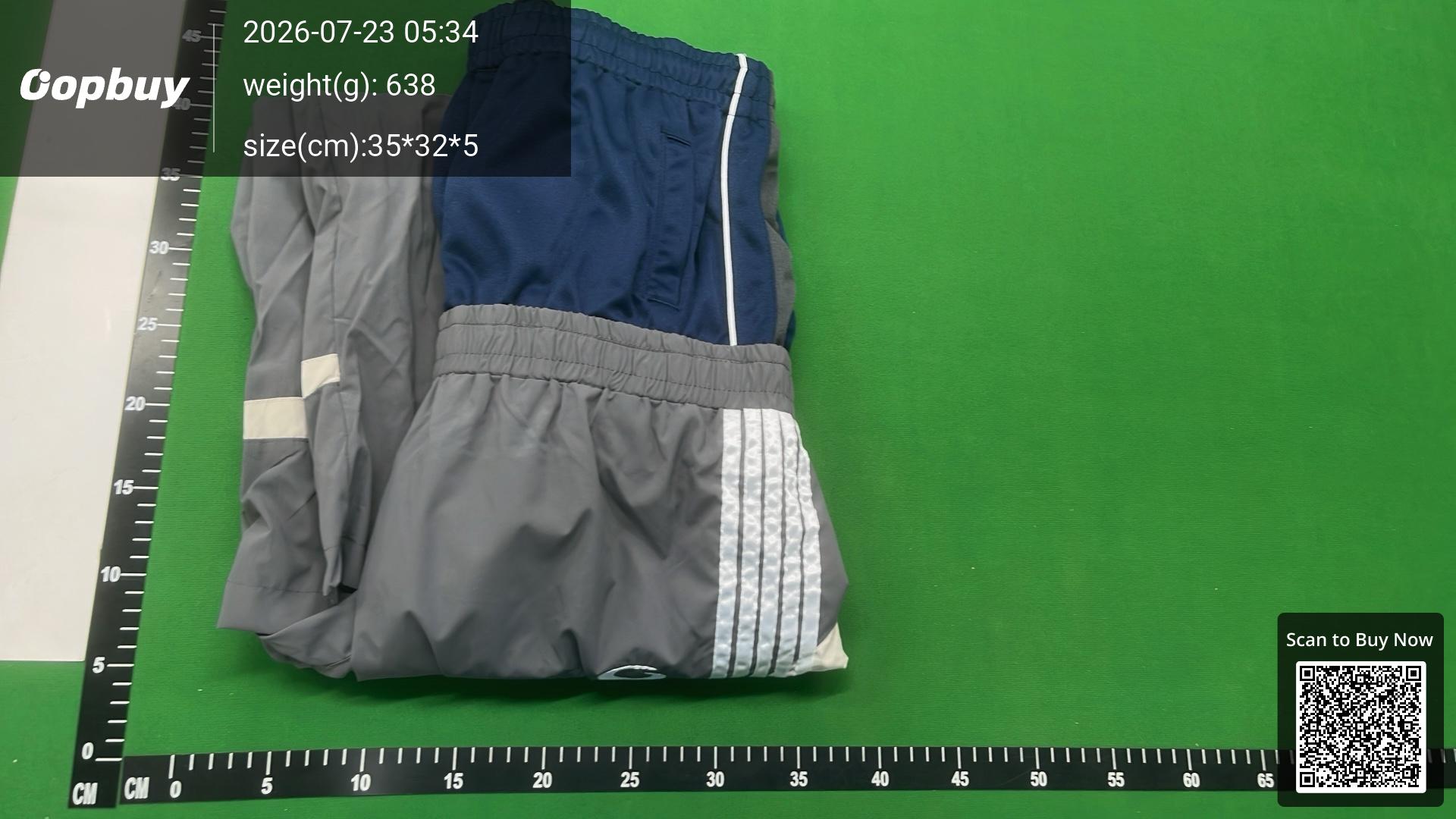 Foto QC 8 de Balenciaga Loop Sports Icon Sweatpants Fake Two-Piece Striped Black Blue