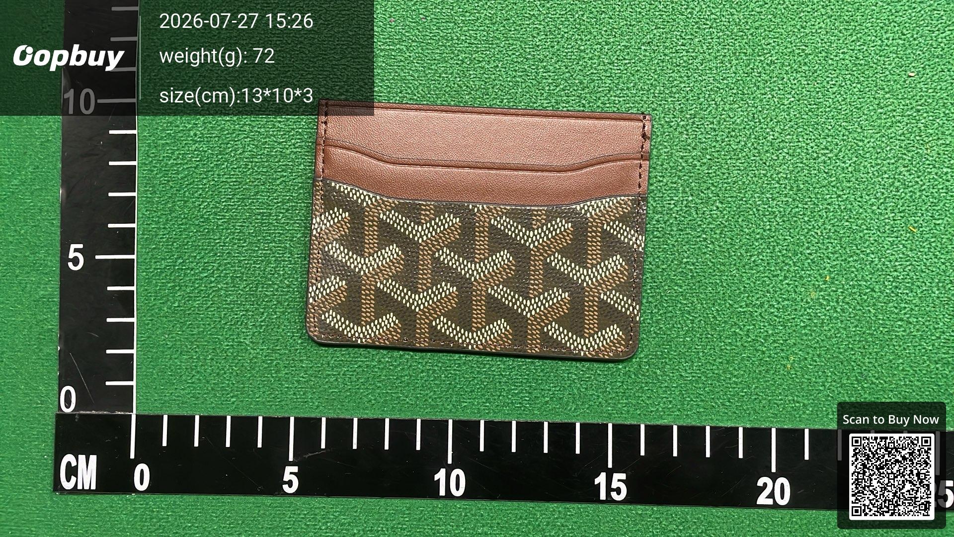 Foto QC 4 de Goyard Saint Sulpice Card Holder Goyardine Burgundy