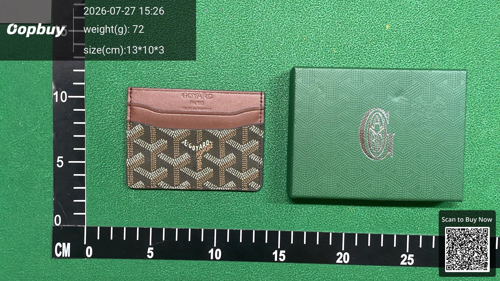 Foto QC 5 de Goyard Saint Sulpice Card Holder Goyardine Burgundy