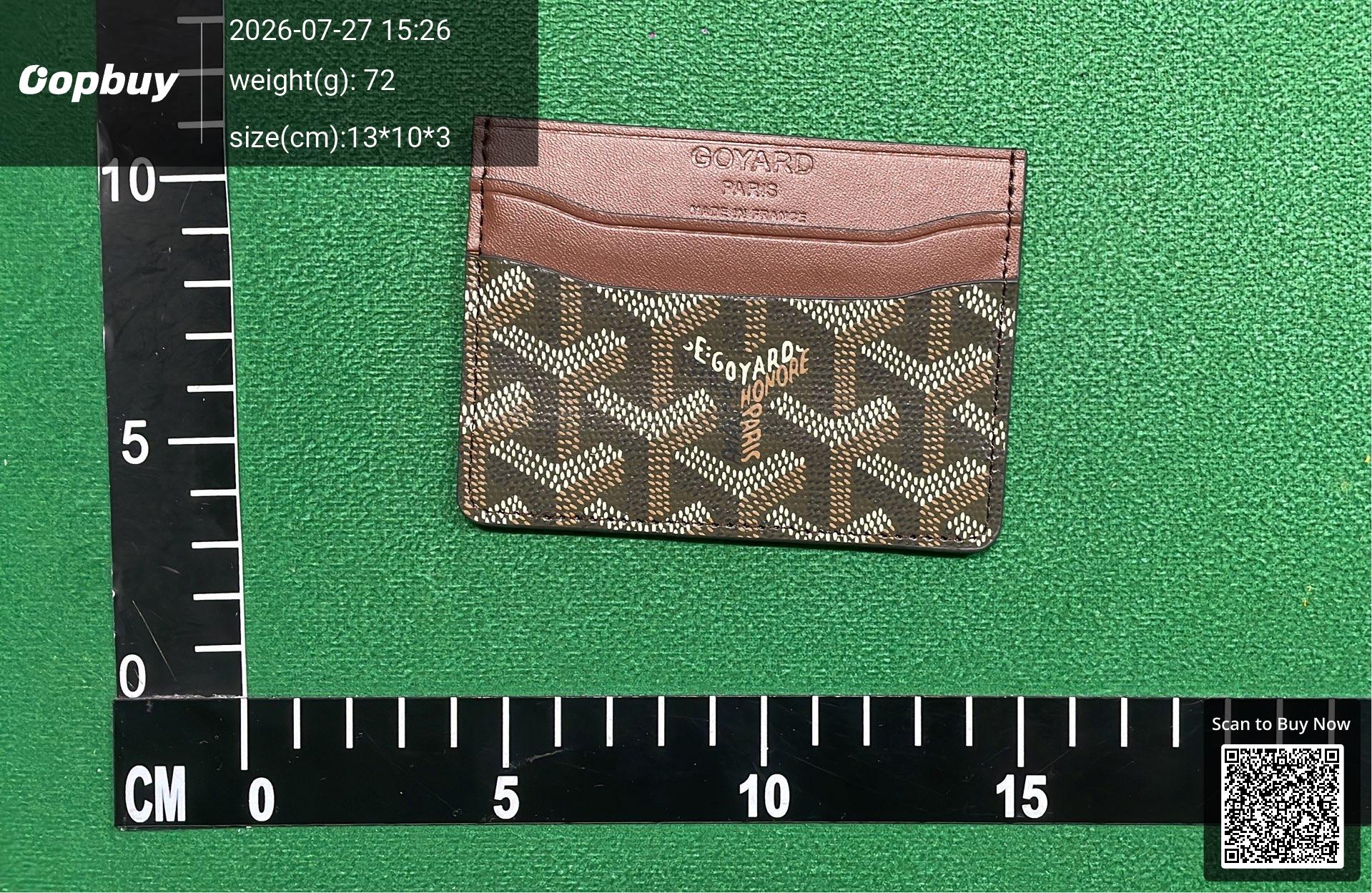 Foto QC 3 de Goyard Saint Sulpice Card Holder Goyardine Burgundy