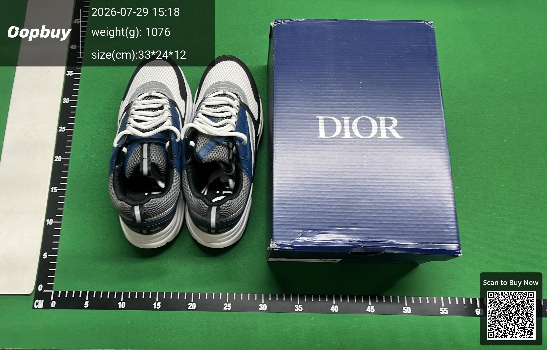 Foto QC 7 de Dior B22 Low-top Mesh and Calfskin Black Reflective
