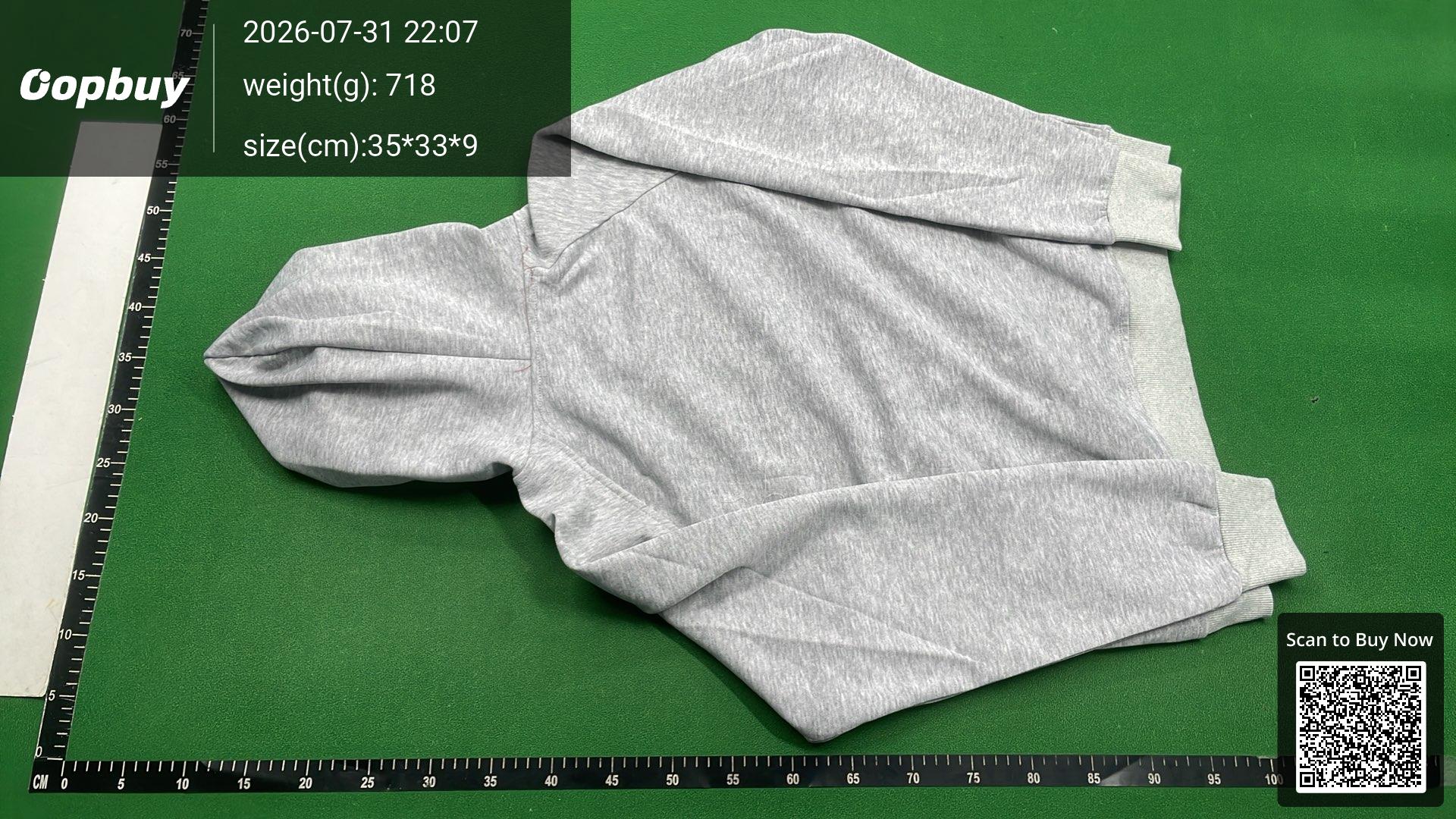 Foto QC 7 de Cole Buxton Boxy Zip Sweater Heavyweight 450g Grey Burgundy