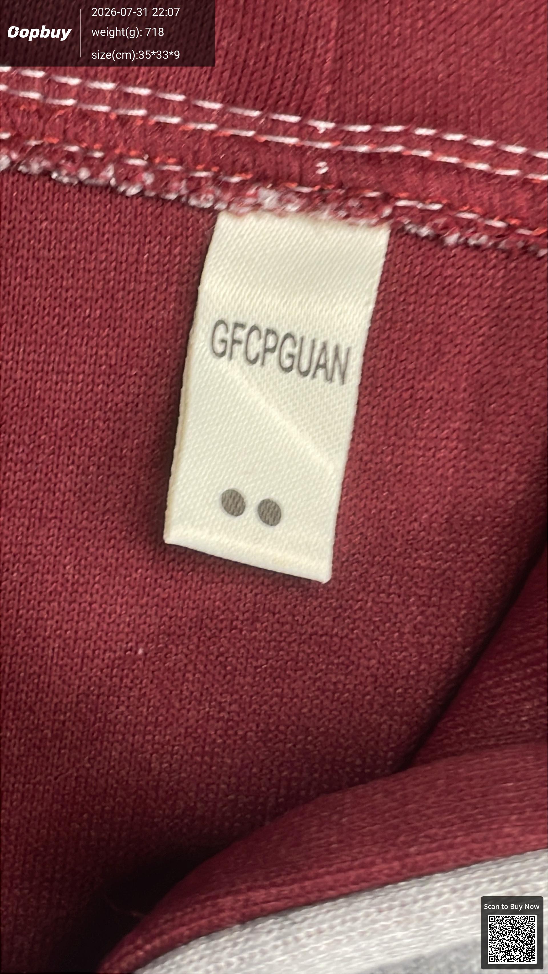 Foto QC 5 de Cole Buxton Boxy Zip Sweater Heavyweight 450g Grey Burgundy