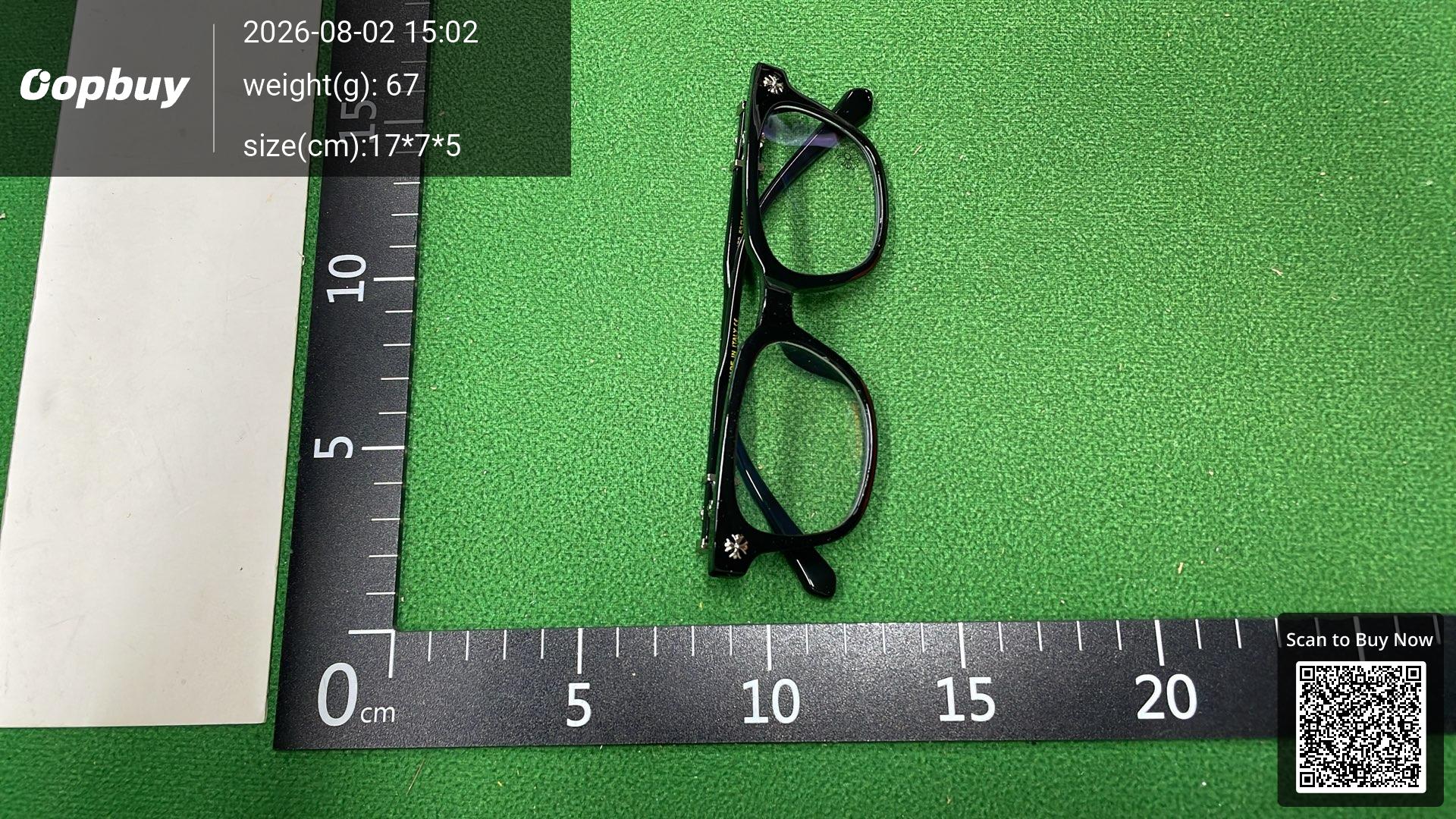 Foto QC 3 de Chrome Hearts Square-Frame Acetate Eyeglasses Clear (2273)