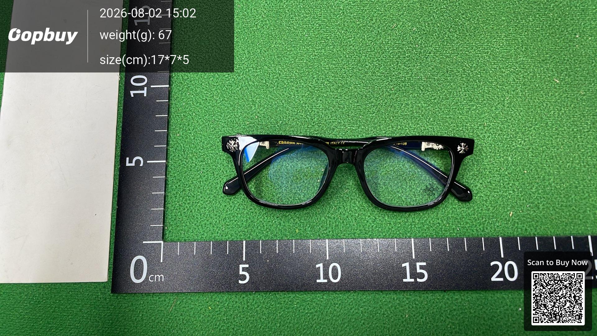Foto QC 1 de Chrome Hearts Square-Frame Acetate Eyeglasses Clear (2273)
