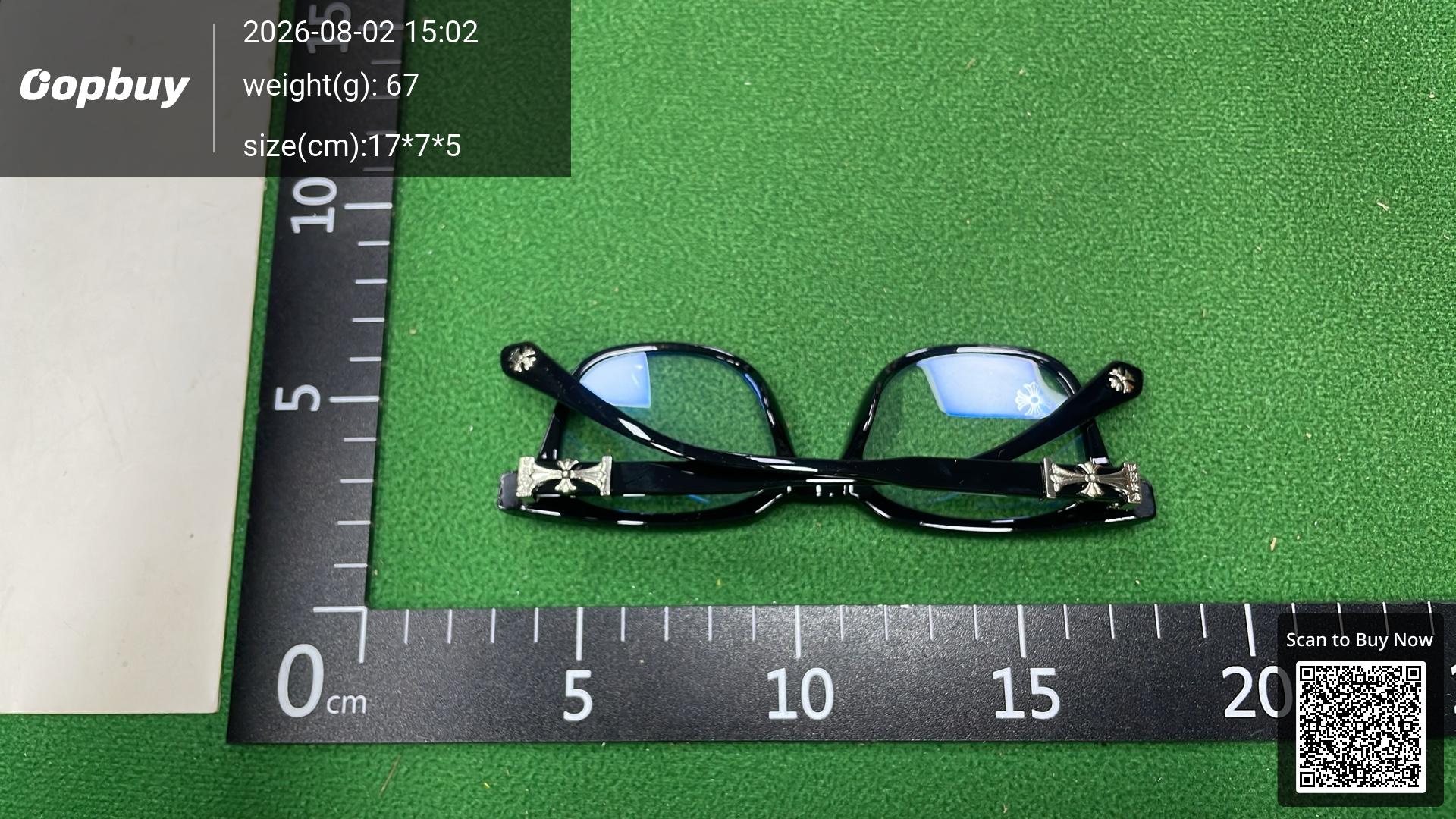 Foto QC 2 de Chrome Hearts Square-Frame Acetate Eyeglasses Clear (2273)