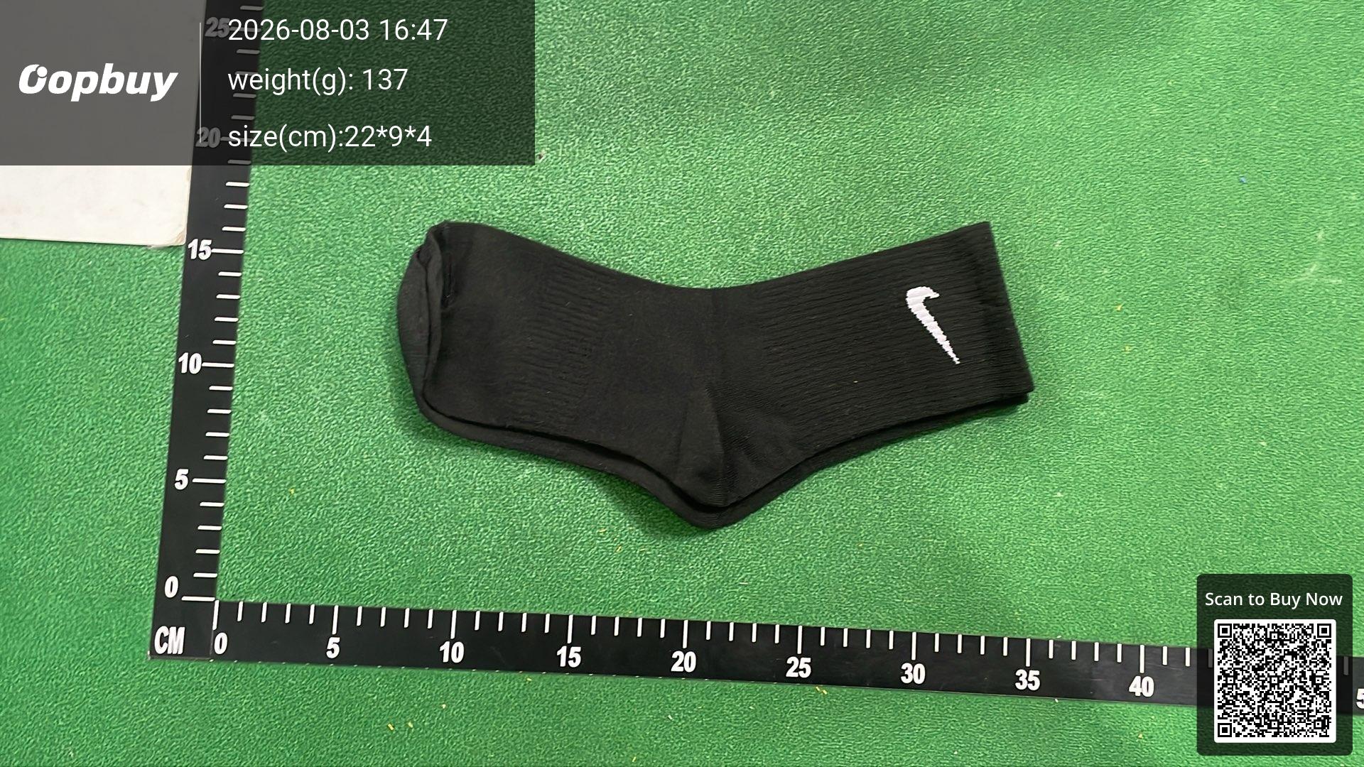 Foto QC 2 de Nike Everyday Lightweight Crew Socks White Black