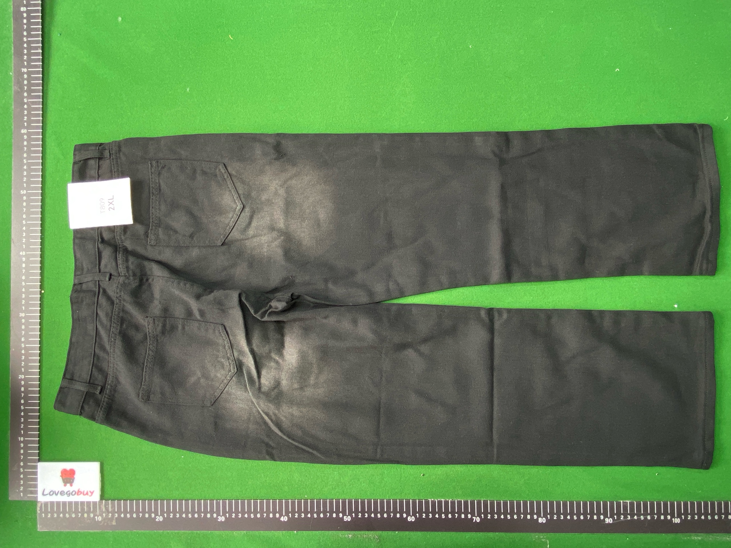 Foto QC 6 de LKTM Jeans Straight Wide Leg Washed Black