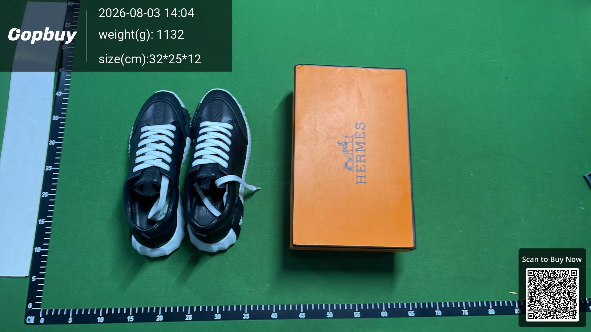 Foto QC 7 de Hermes Bouncing Mesh Suede Low Sneakers Black