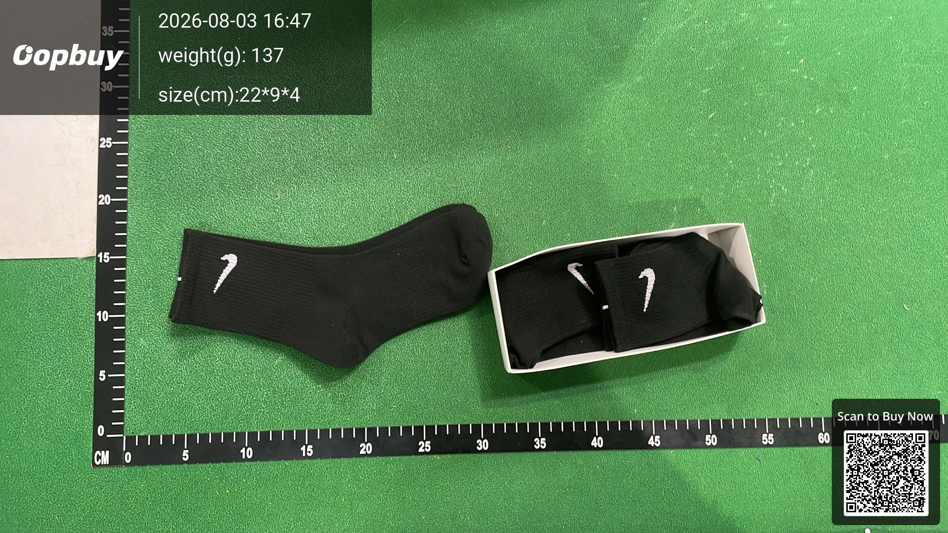 Foto QC 3 de Nike Everyday Lightweight Crew Socks White Black